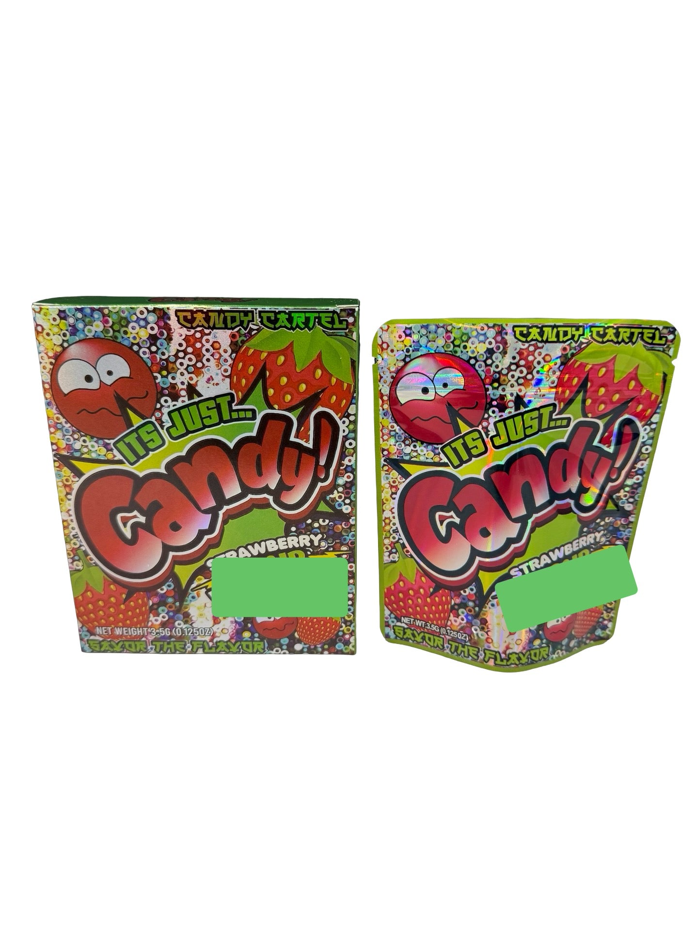 Strawberry Zour Punch 3.5g Mylar Bags & Boxes Candy Cartel