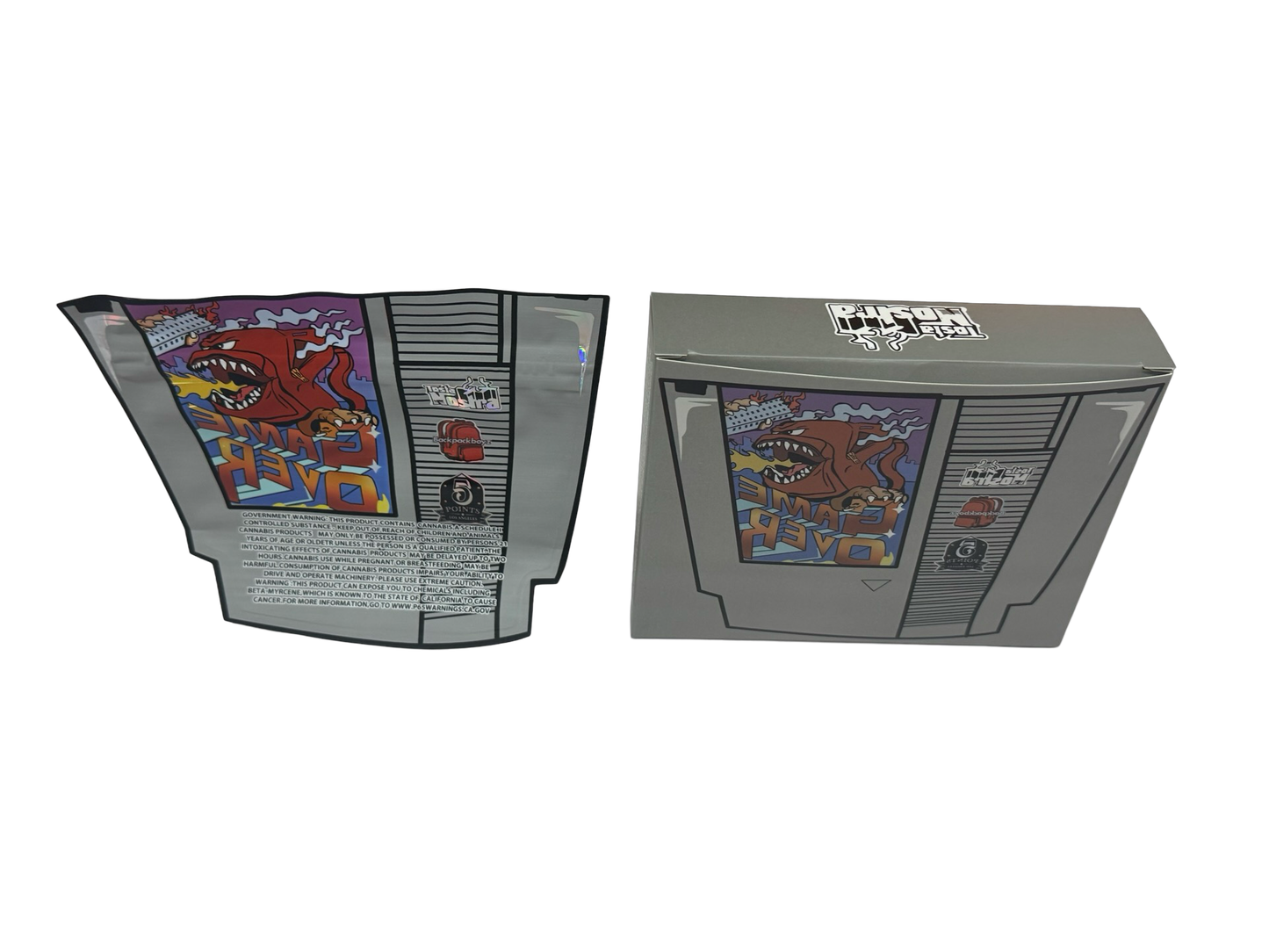 Game Over 3.5g Mylar Bags & Boxes Backpack Boyz