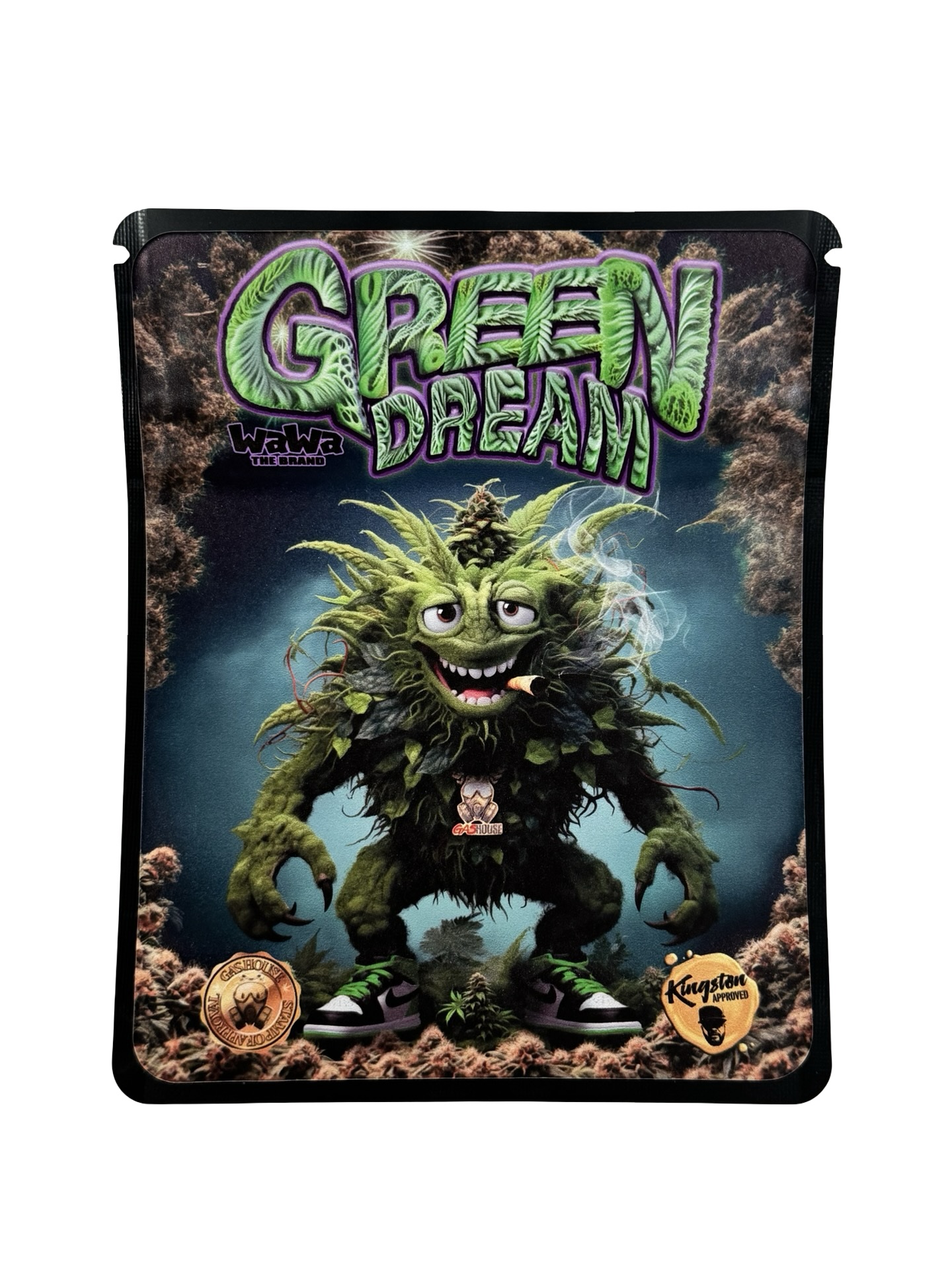 Green Dream Mylar Bags 3.5g Wawah front