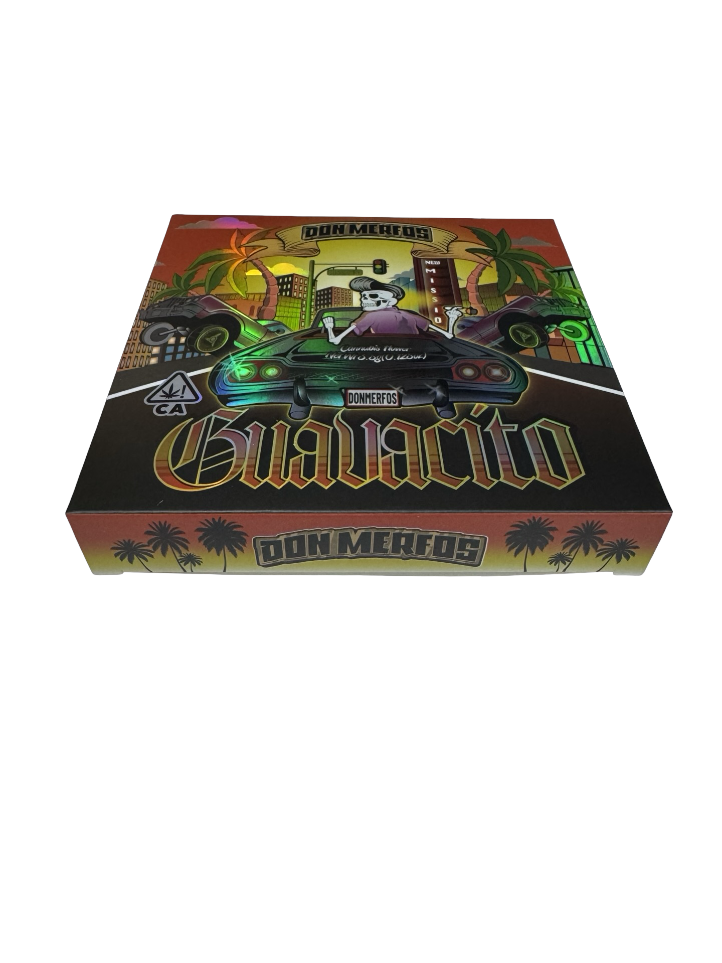 Guavacito 3 5G Mylar Bags Boxes Don Merfos — 3.5g pre‑printed mylar bag — detail