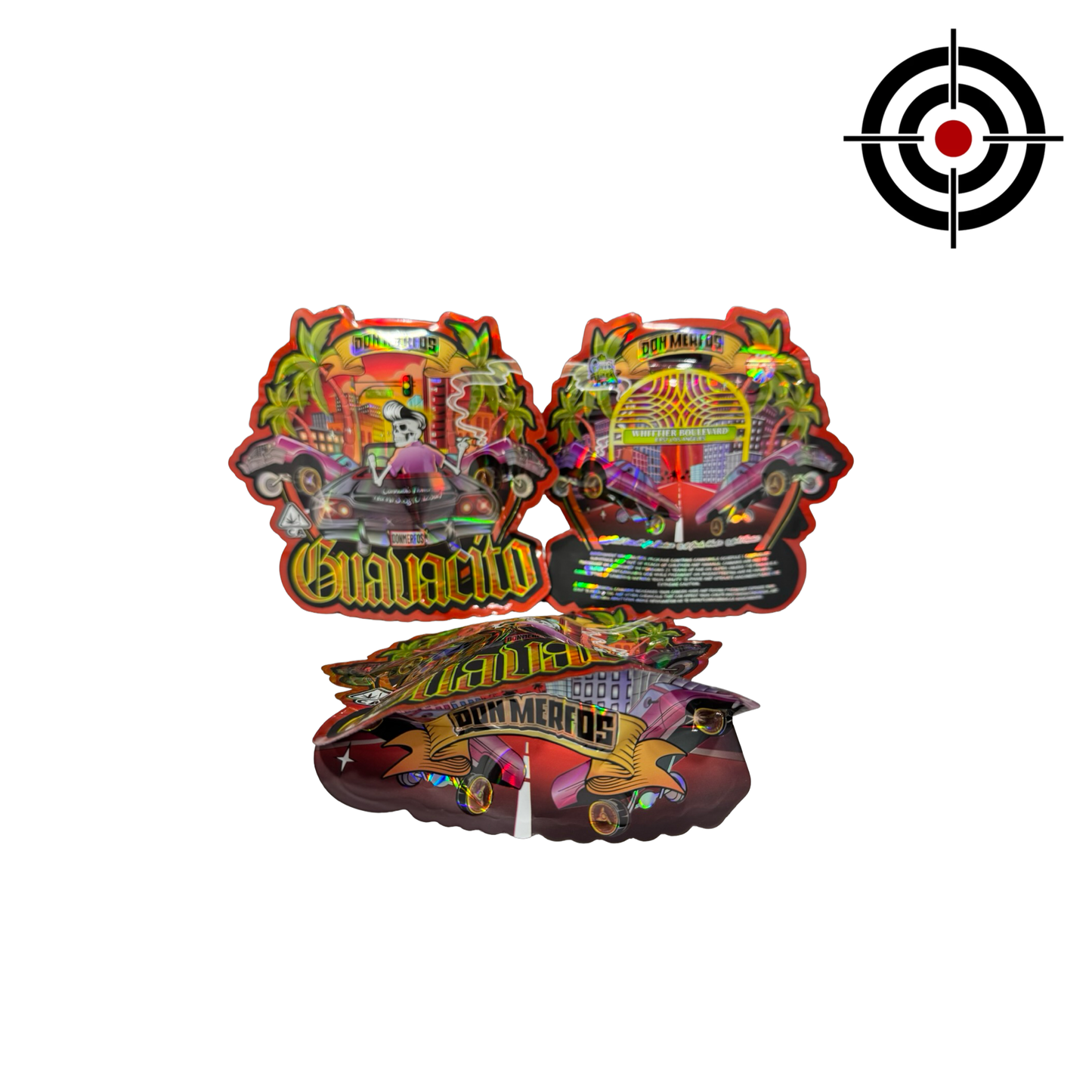 Guavacito 3.5g Mylar Bags Don Merfos — 3.5g pre‑printed mylar bag — overview (front, back & gusset)