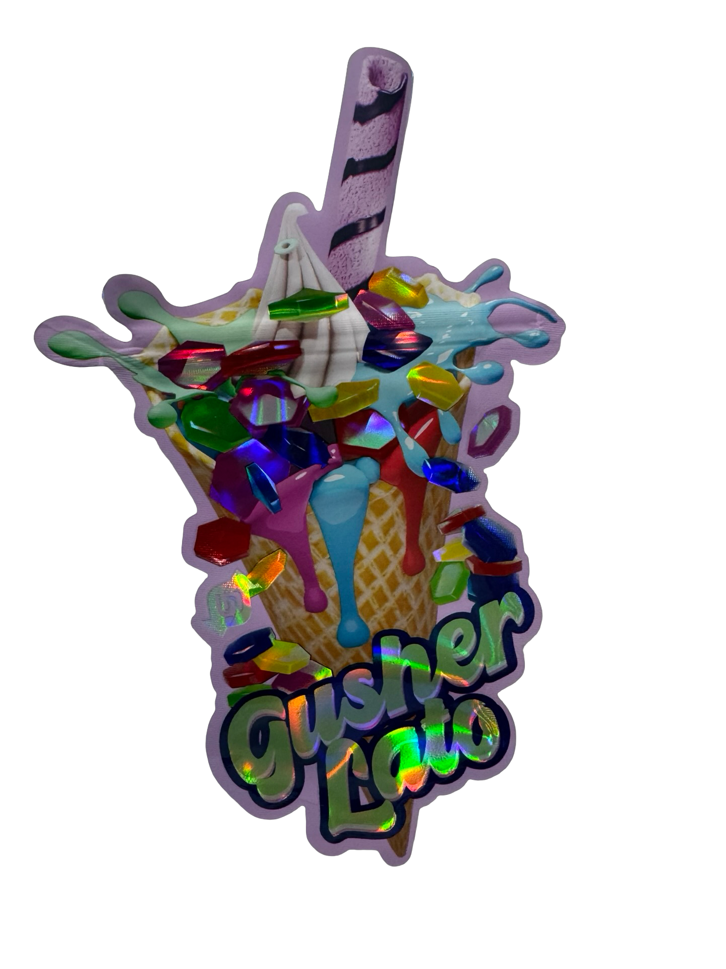 Gusher Lato Mylar Bags 3.5g Upside Down