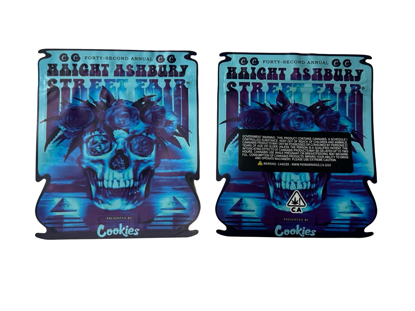 Haight Ashbury Mylar Bags 3.5g Cookies (Only $0.21 Each) — 3.5g pre‑printed mylar bag — front