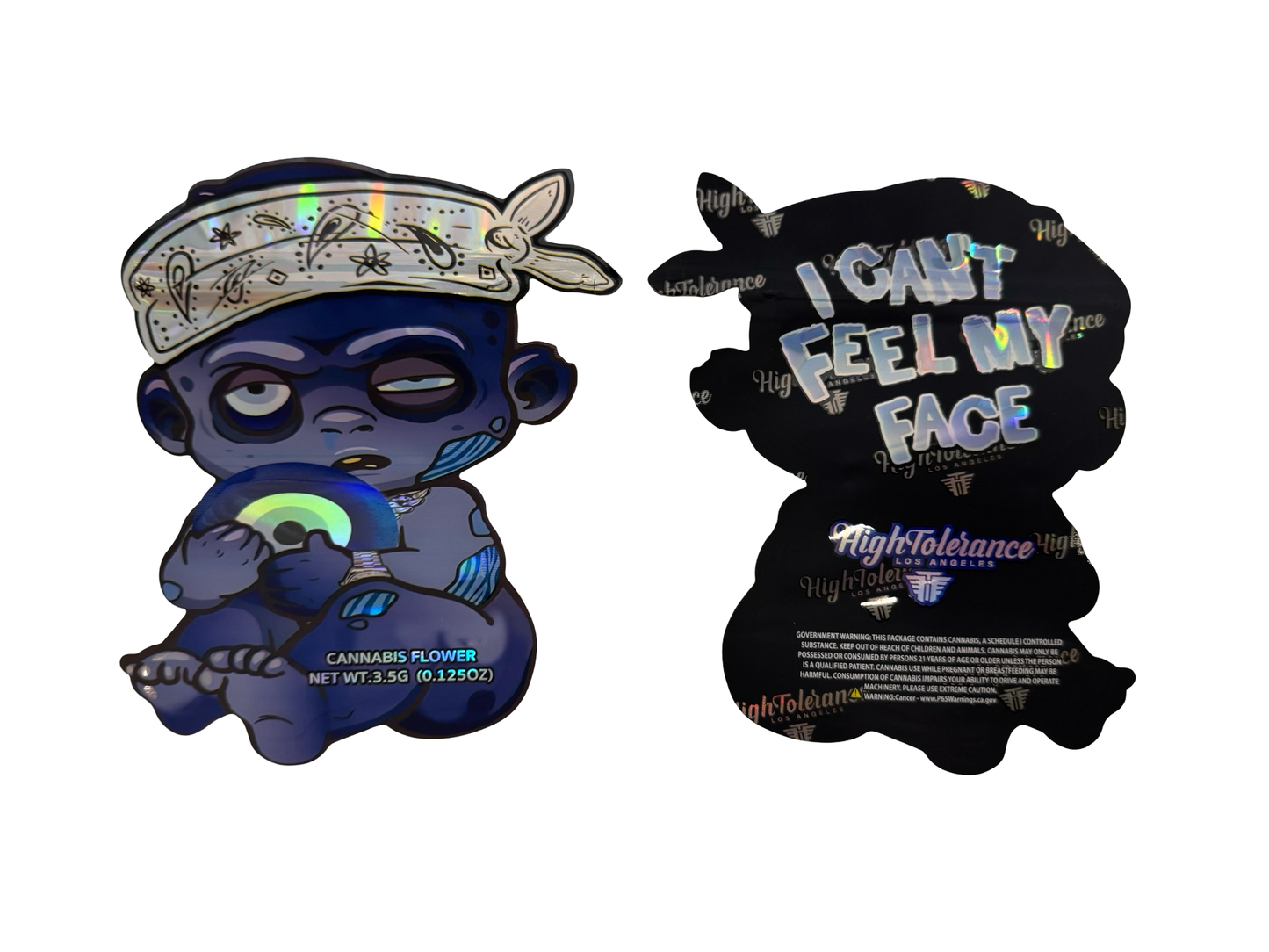 High Ball 3.5g Mylar Bags High Tolerance front and back