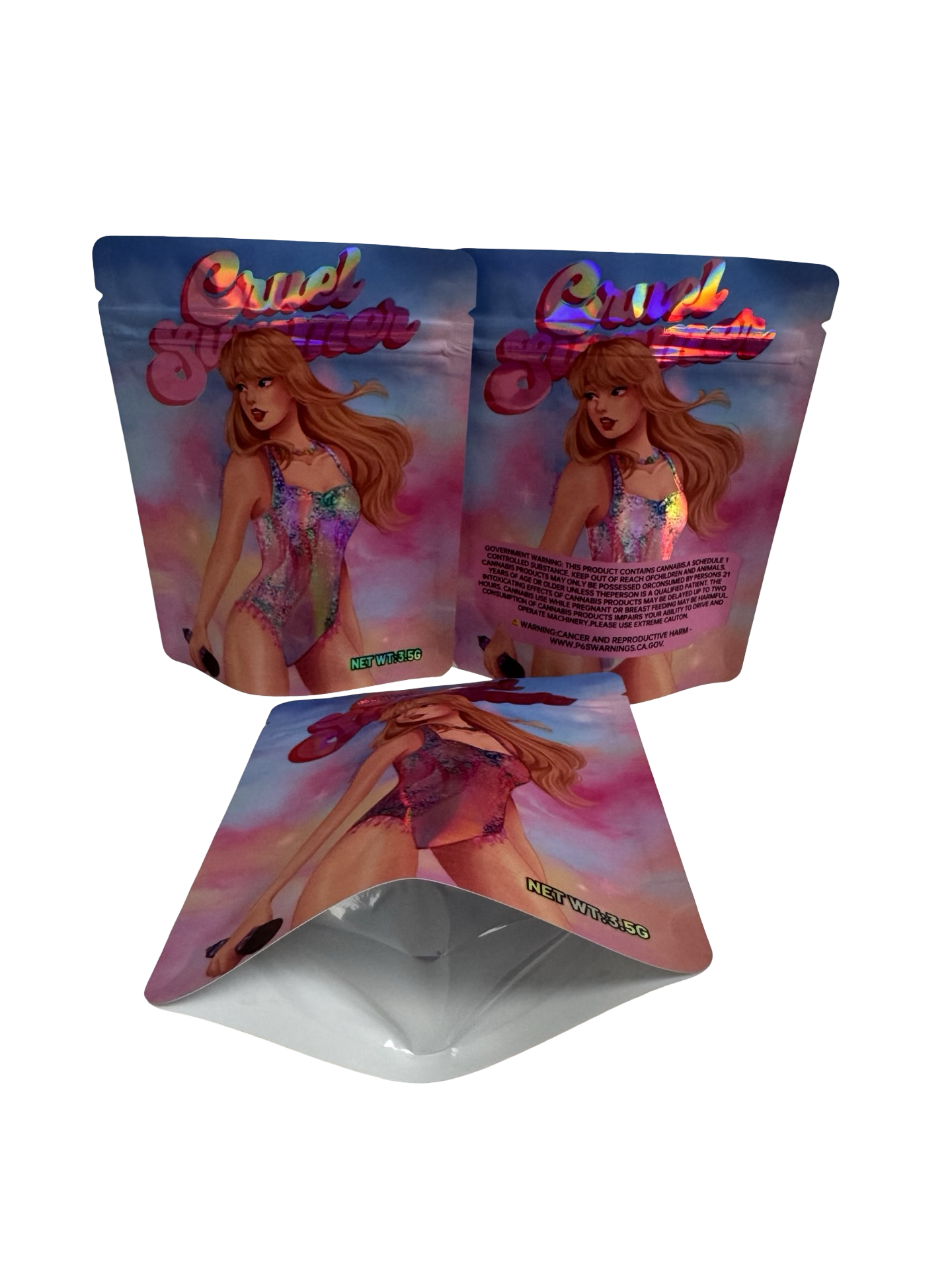 Cruel Summer Mylar Bags 3.5g (Only $0.21 Each)
