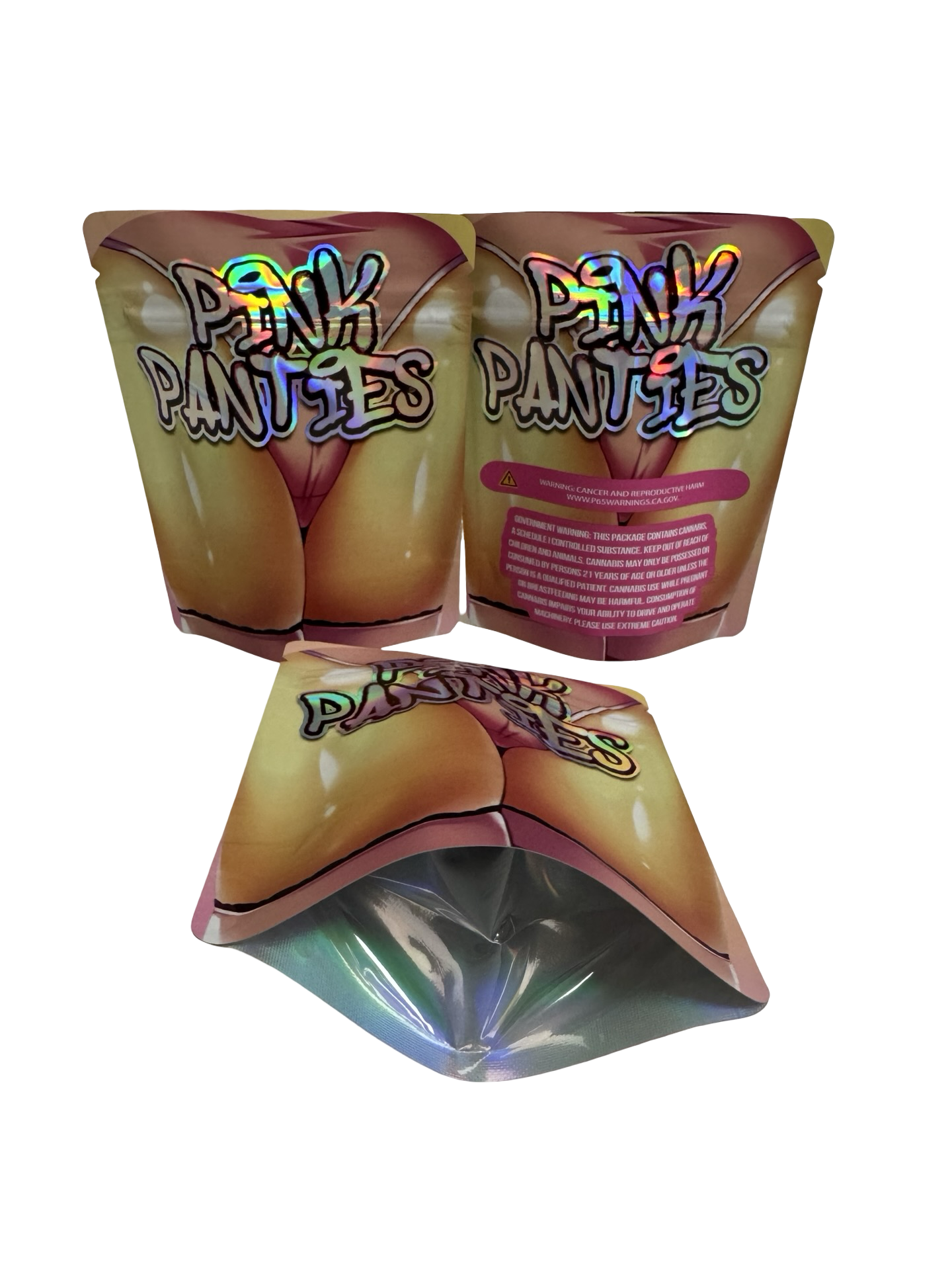 Pink Panties Mylar Bags 3.5g (Only $0.21 Each)