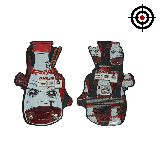 Zoy (version 4) Mylar Bags 3.5g The Ten Co — 3.5g pre‑printed mylar bag — overview (front, back & gusset)