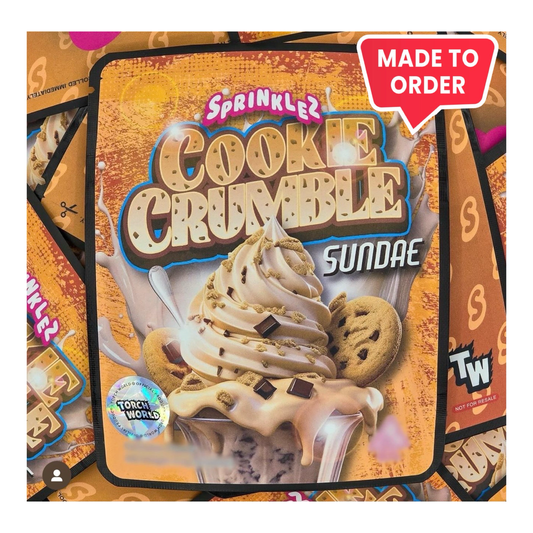 Cookie Crumble Sundae 3.5g mylar bag, 4×5 — Sprinklez • Torch World — made to order
