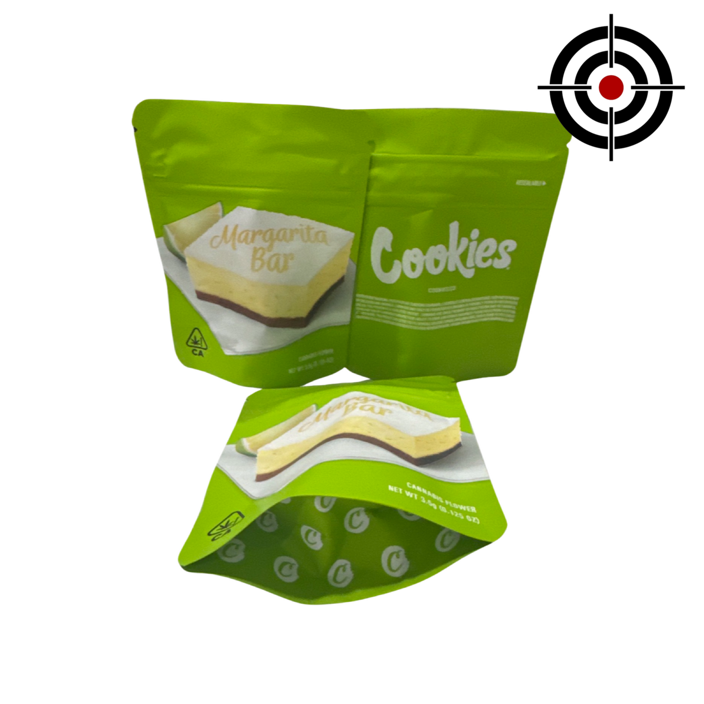 Margarita Bar Mylar Bags 3.5g Cookies — 3.5g pre‑printed mylar bag — front