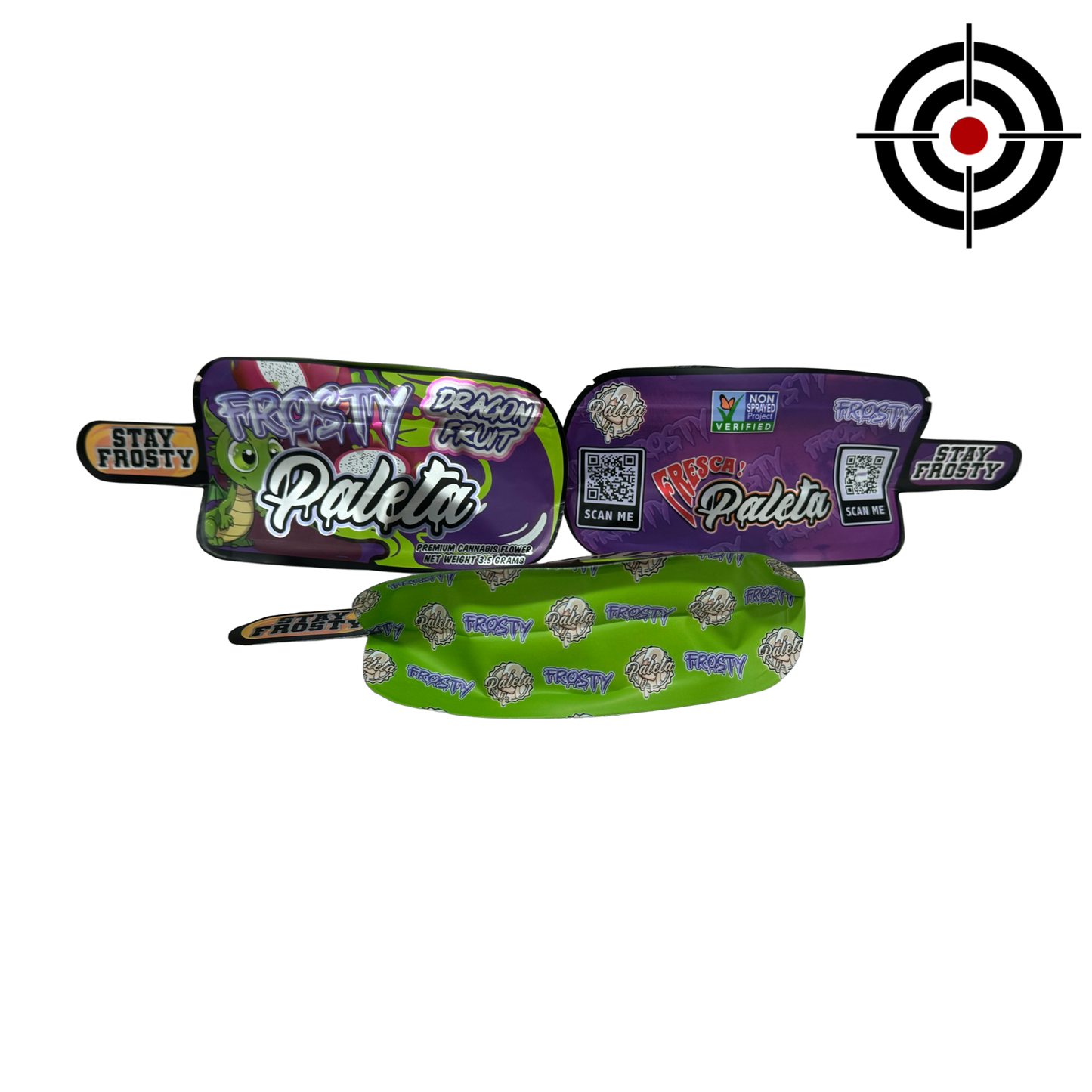 Dragon Fruit Fresca Paleta Mylar Bags 3.5g Frosty (DEFECT - Read Description)