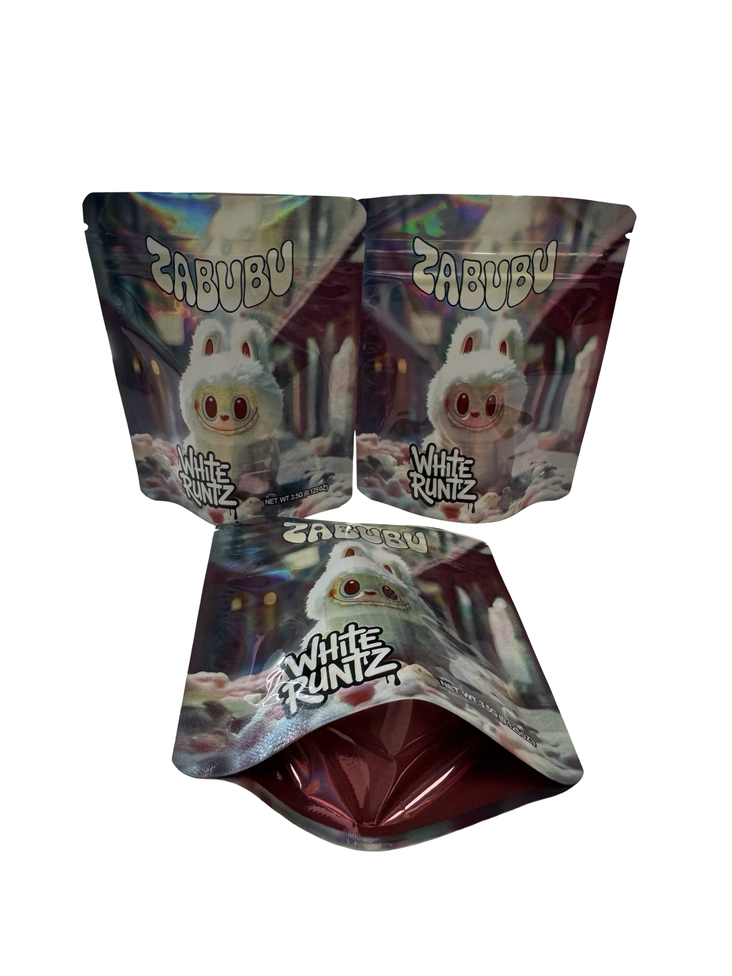 White Runtz 3.5g Mylar Bags Zabubu ($0.09 per bag)