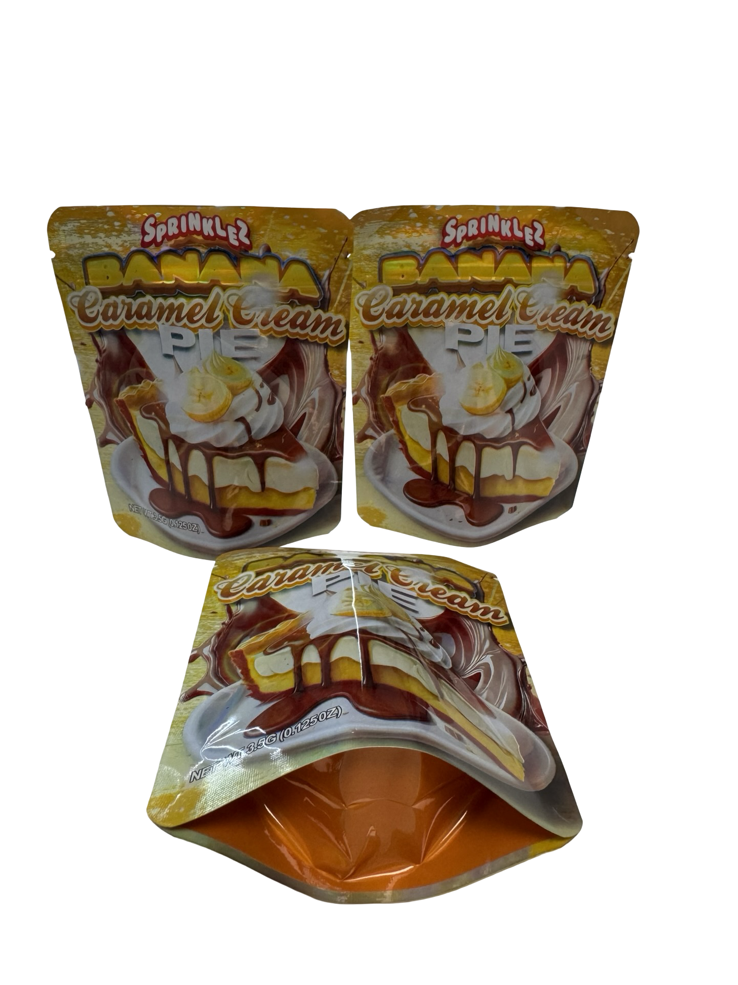 Banana Caramel Cream Pie 3.5g Mylar Bags Sprinklez ($0.09 per bag)