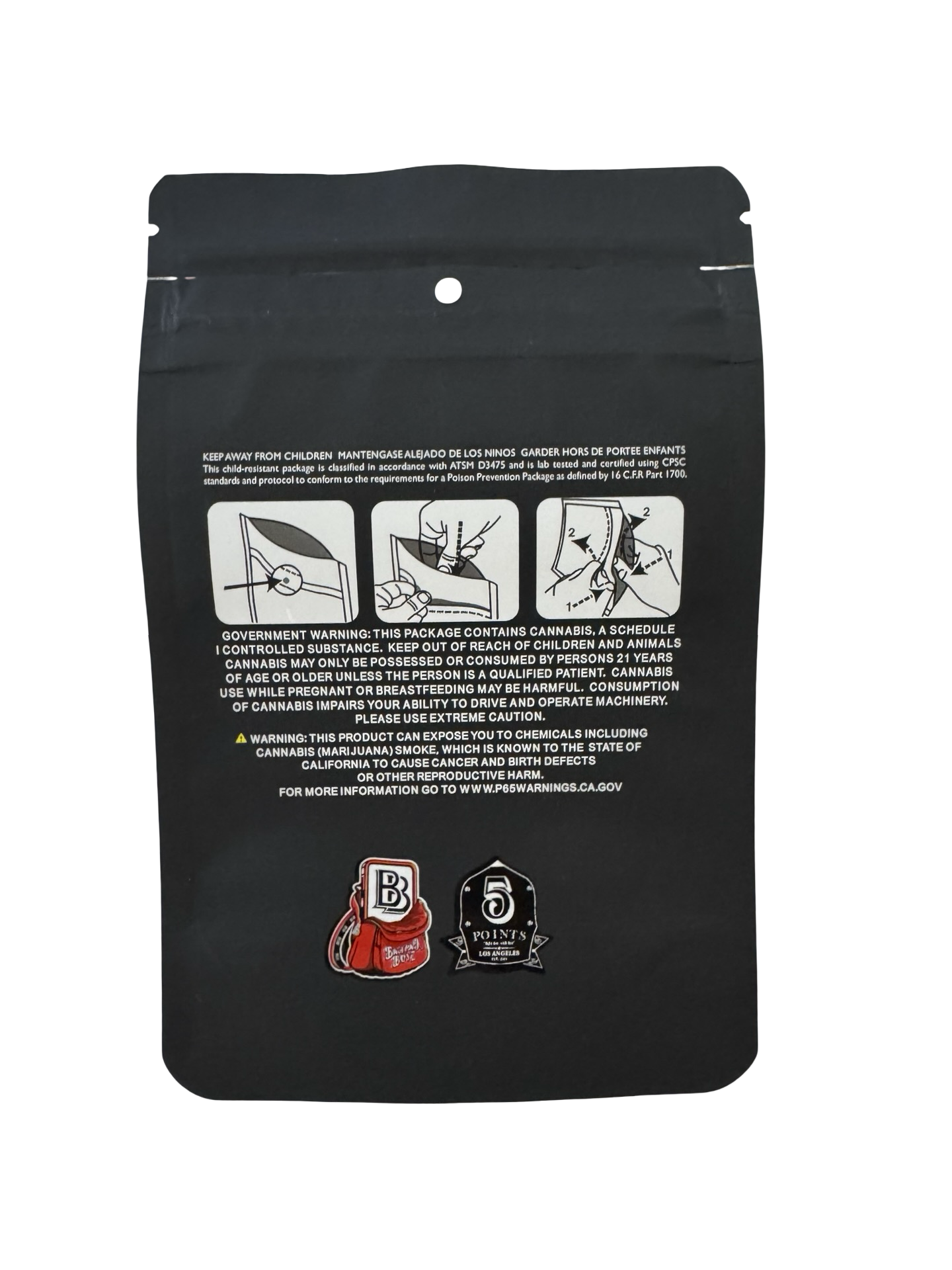 Oakland Street Heat Mylar Bags 3.5g Backpack Boyz - Fire Mylar