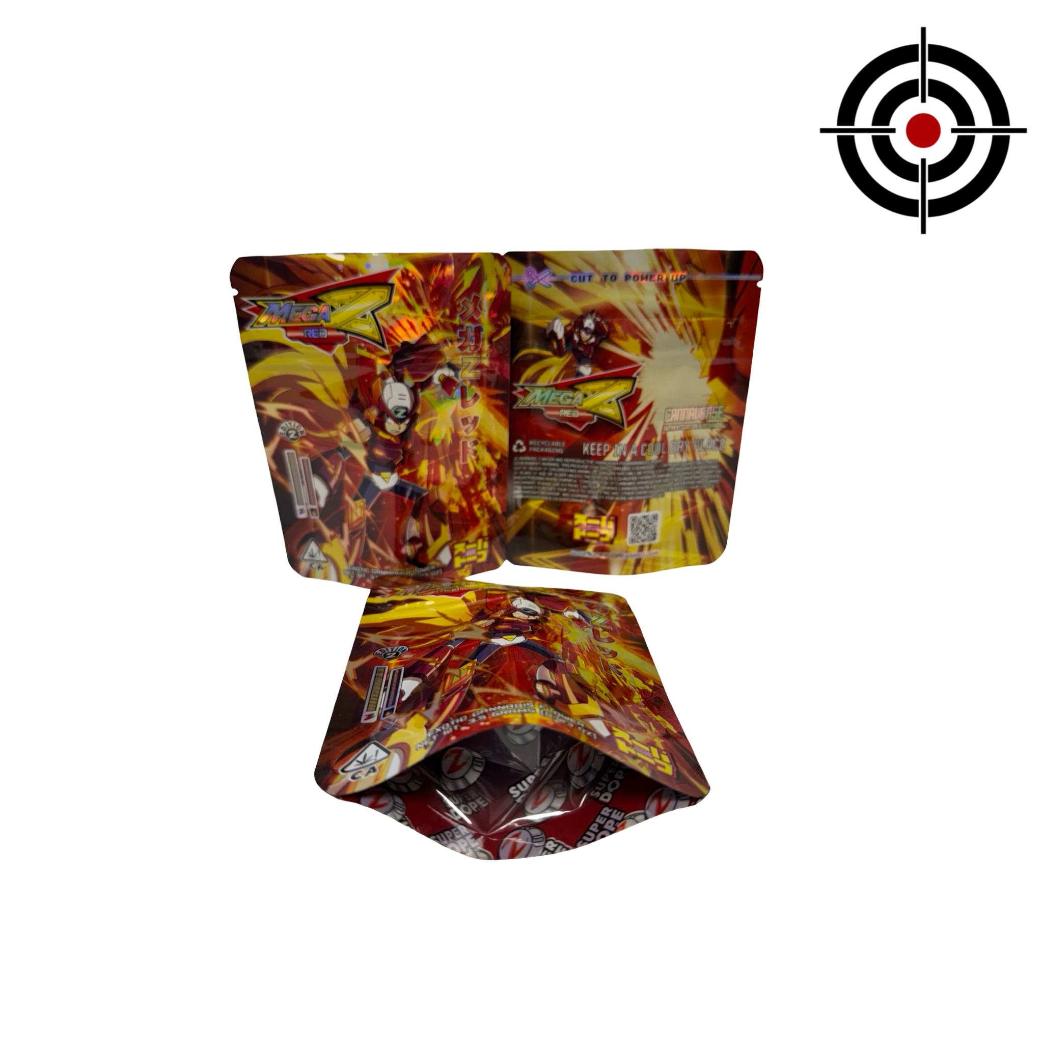 Mega Z Red Edition 2 3.5g Mylar Bags | Super Dope – Fire Mylar