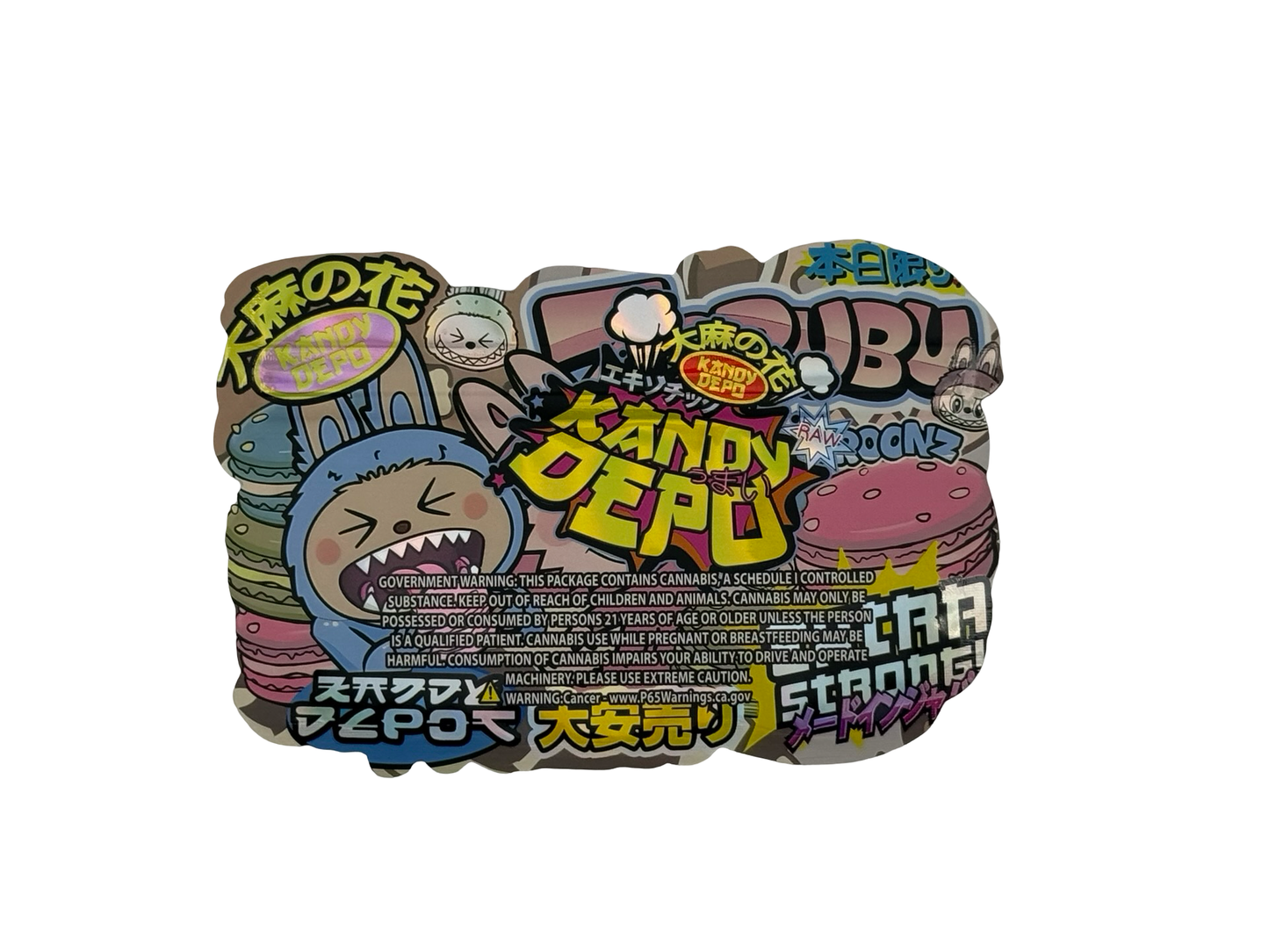 Zabubu Macaroonz Mylar Bags 3.5g Kandy Depo (Only $0.21 Each) - Fire Mylar