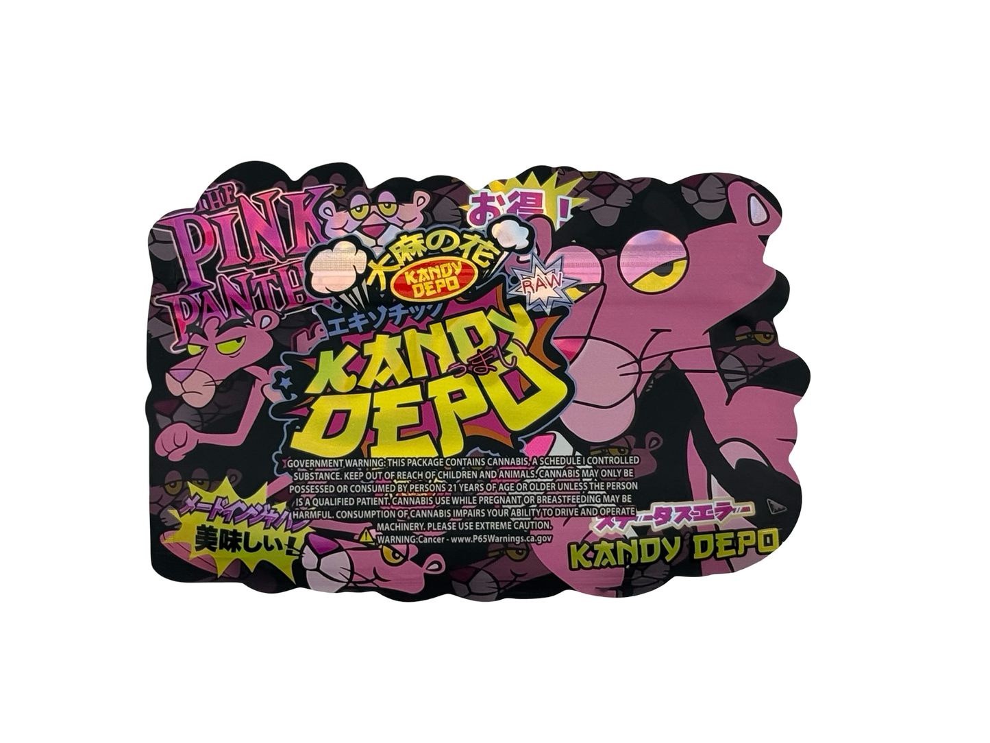 The Pink Panther Mylar Bags 3.5g Kandy Depo (Only $0.21 Each) - Fire Mylar