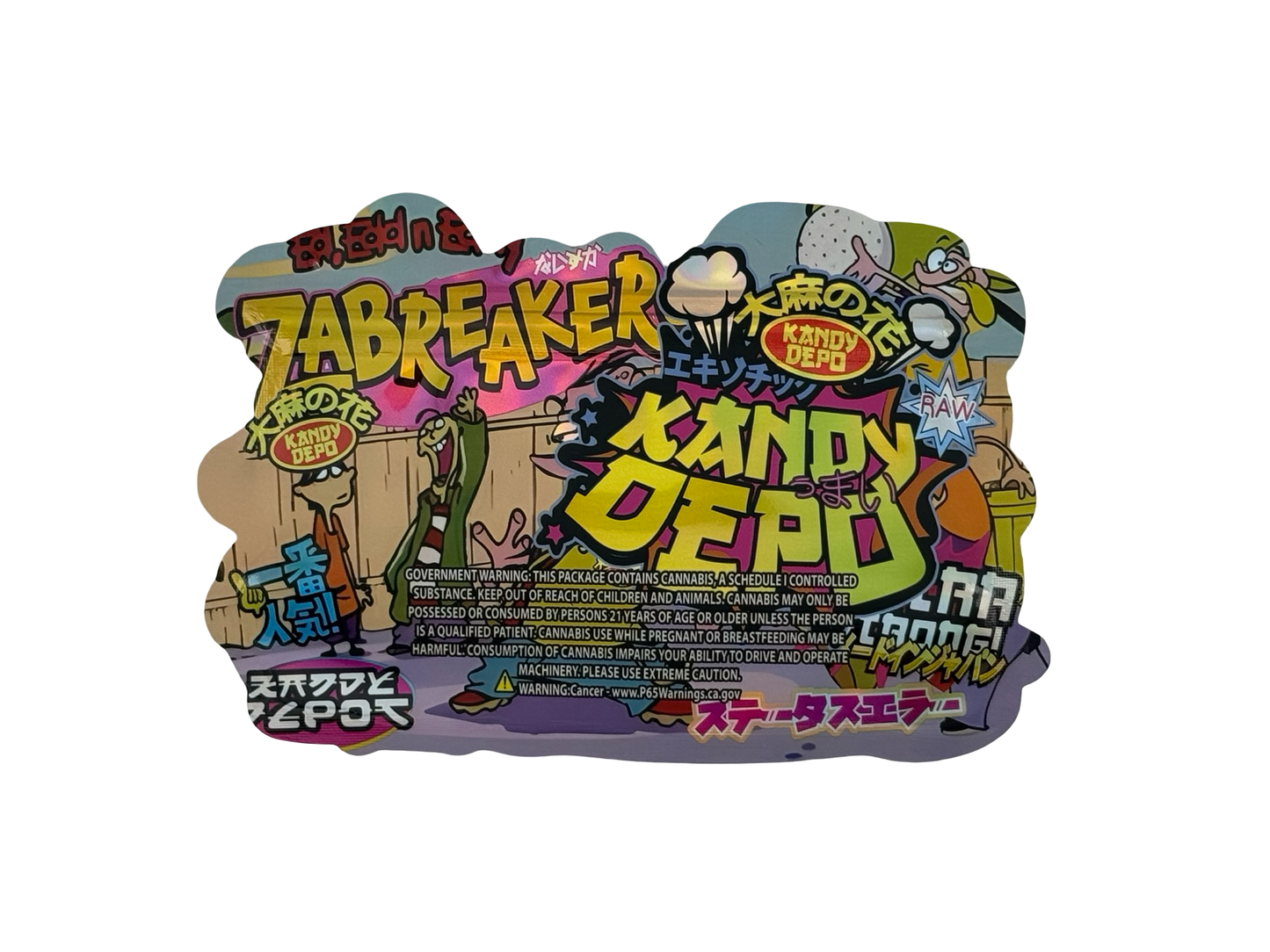 Zabreakers Mylar Bags 3.5g Kandy Depo (Only $0.21 Each) - Fire Mylar