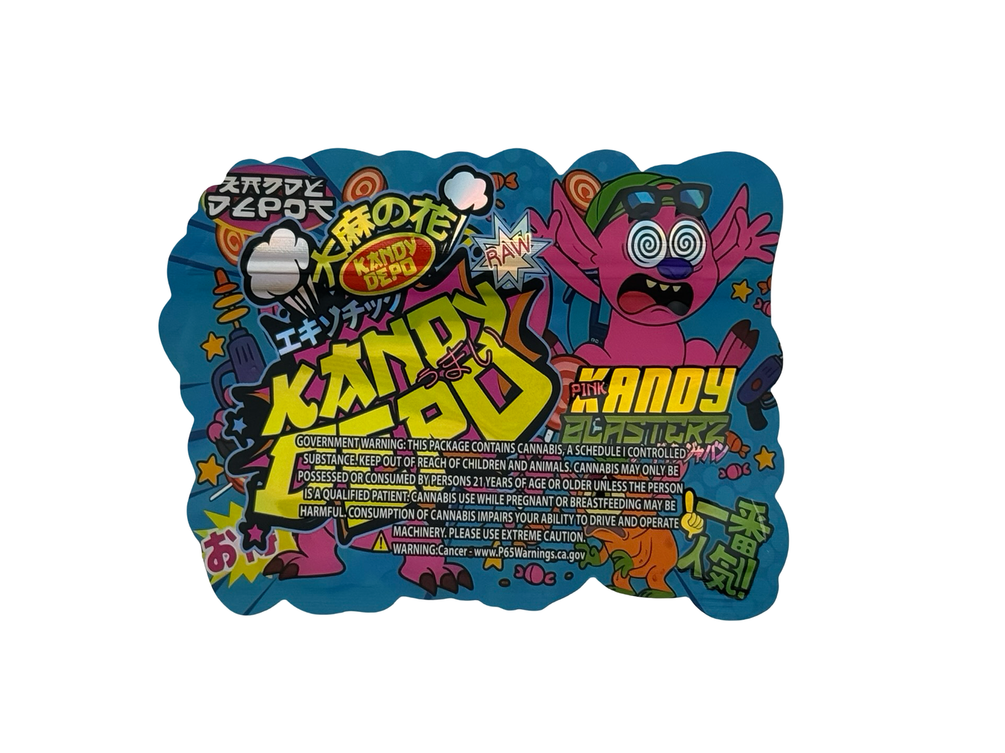 Pink Kandy Blasterz Mylar Bags 3.5g Kandy Depo (Only $0.21 Each) - Fire Mylar