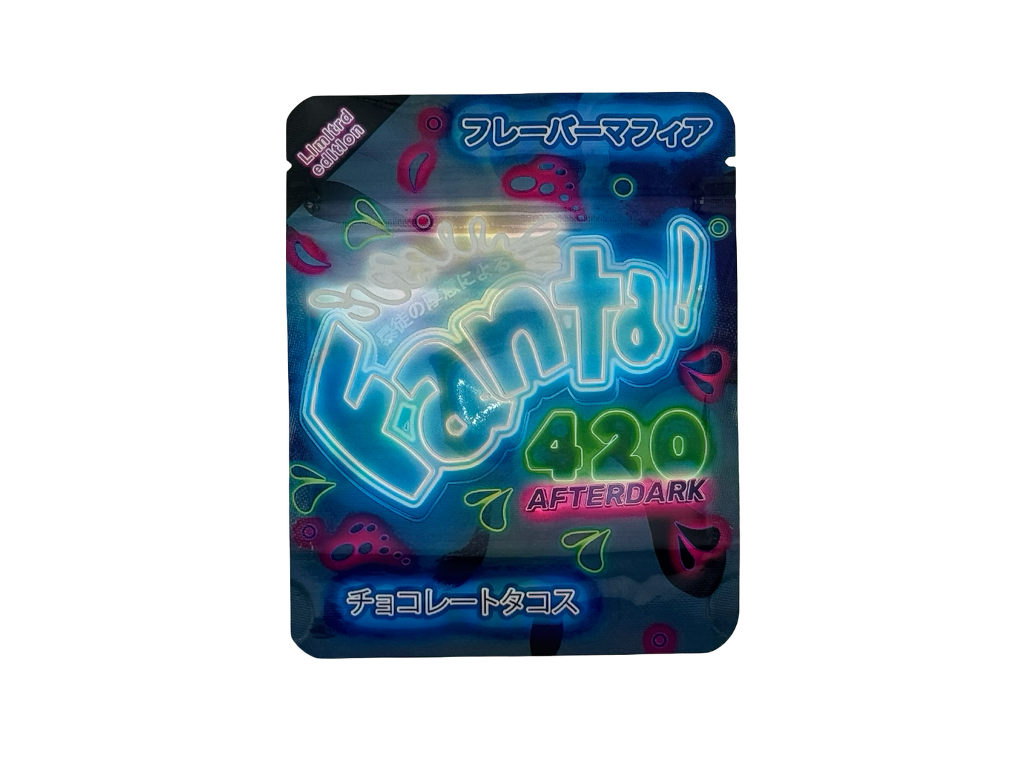 420 Afterdark 3.5g Mylar Bags £anta ($0.09 per bag) - Fire Mylar