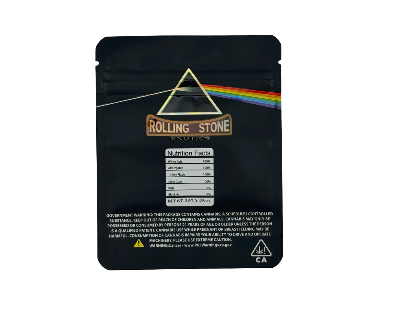 Pink Floyd 3.5g Mylar Bags Rolling Stone Exotics ($0.09 per bag) - Fire Mylar