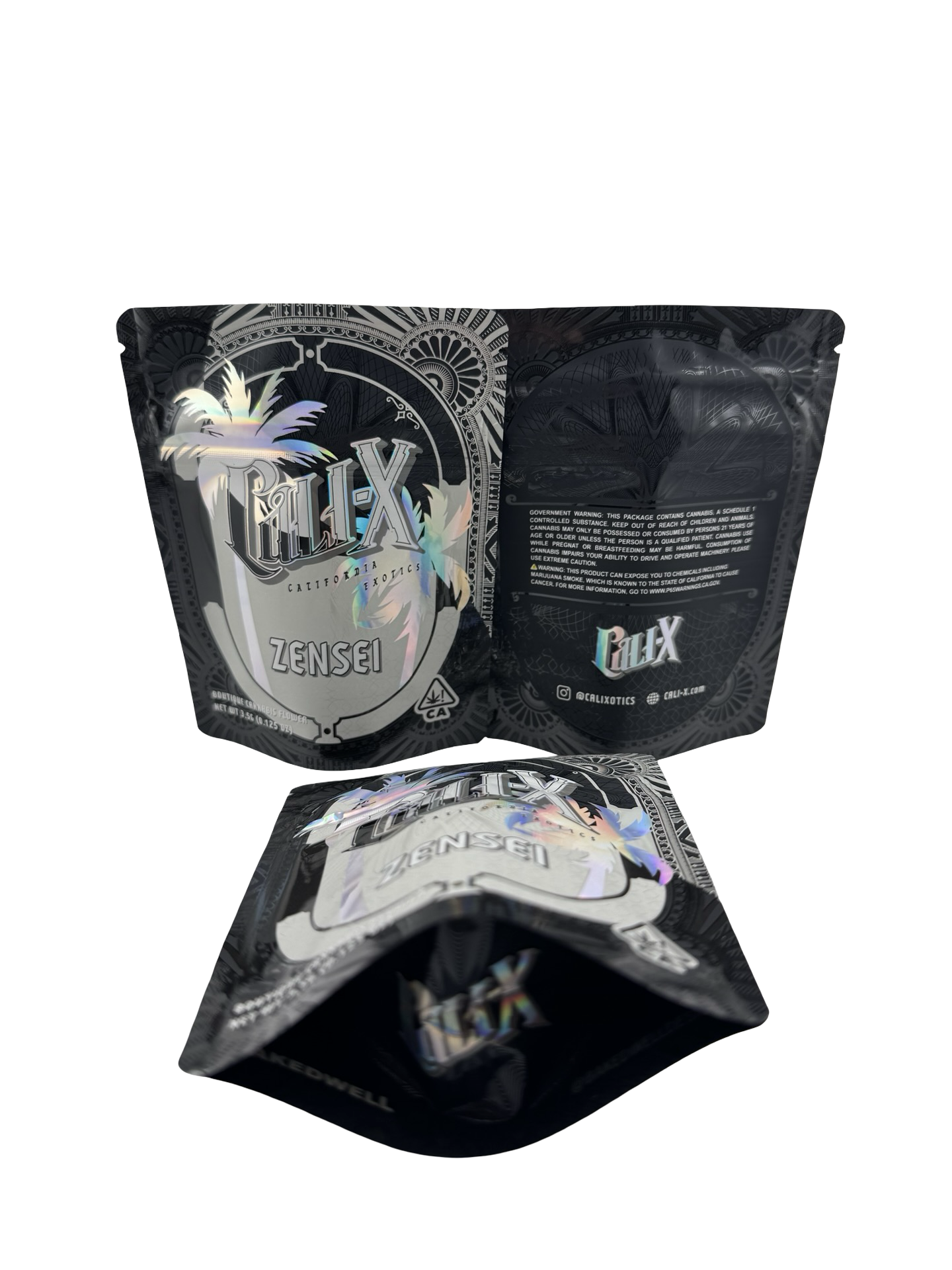 Zensei 3.5g Mylar Bags Cali-X (defect - read description) - Fire Mylar