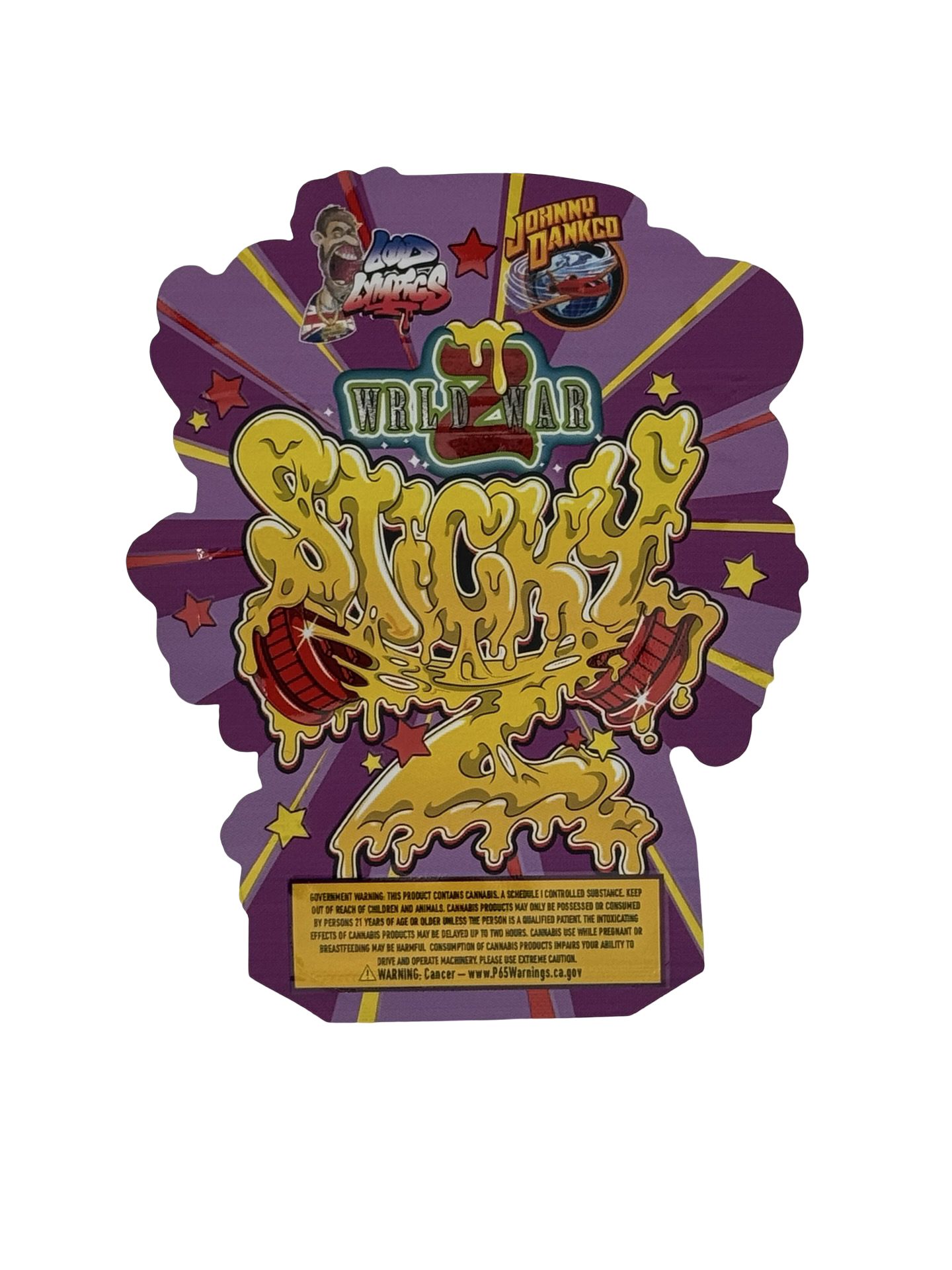 Sticky Z 3.5g Mylar Bags Johnny Dankco - Fire Mylar