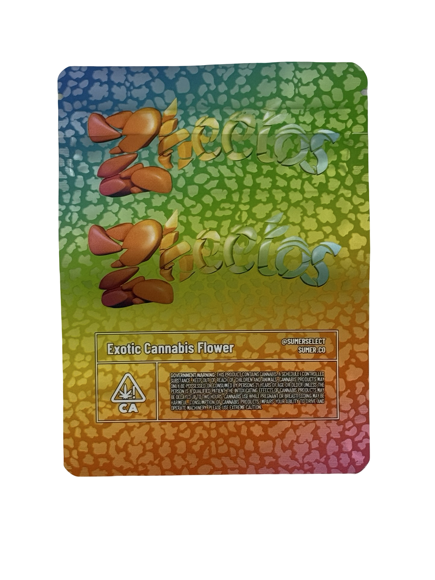 Zheetos Mylar Bags 3.5g Sumer - Fire Mylar