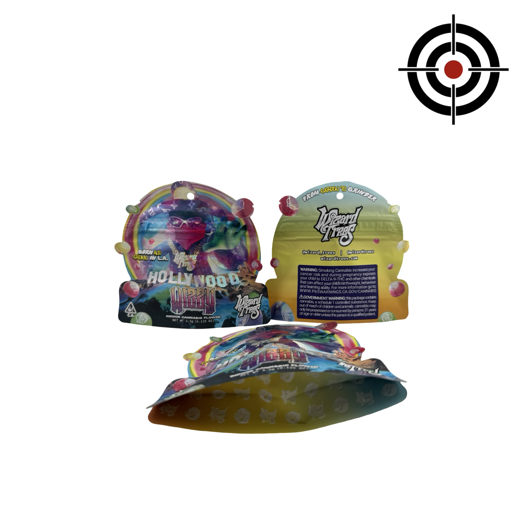 Hollywood Wizzy 3.5g Mylar Bags | Wizard Trees – Fire Mylar