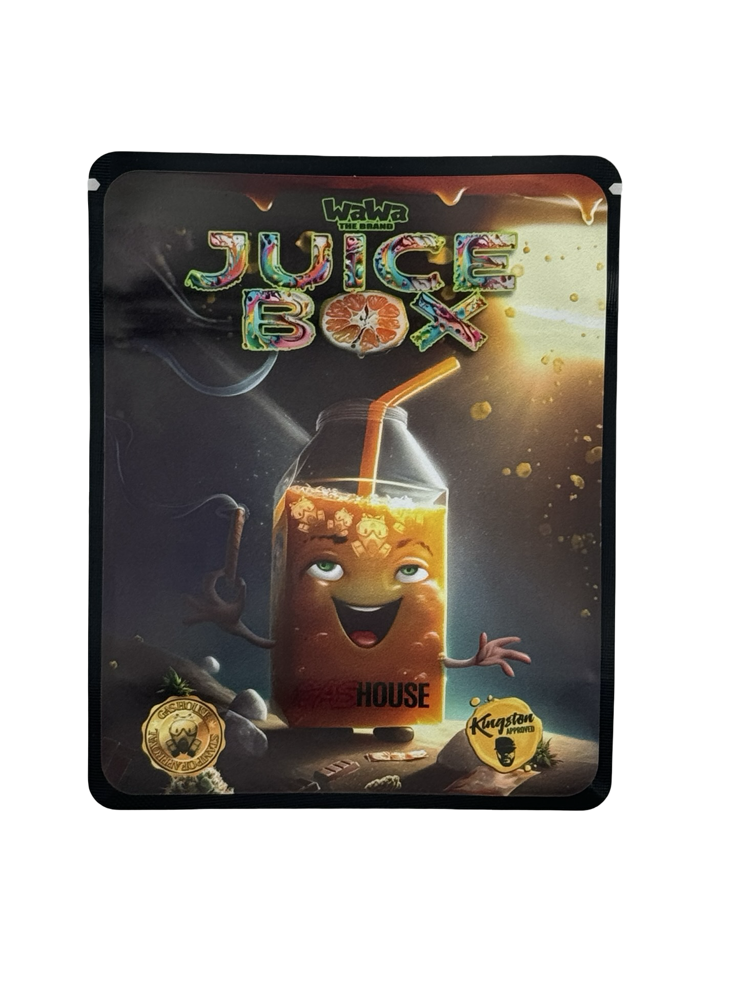 Juice Box Mylar Bags 3.5g Wawah - Fire Mylar
