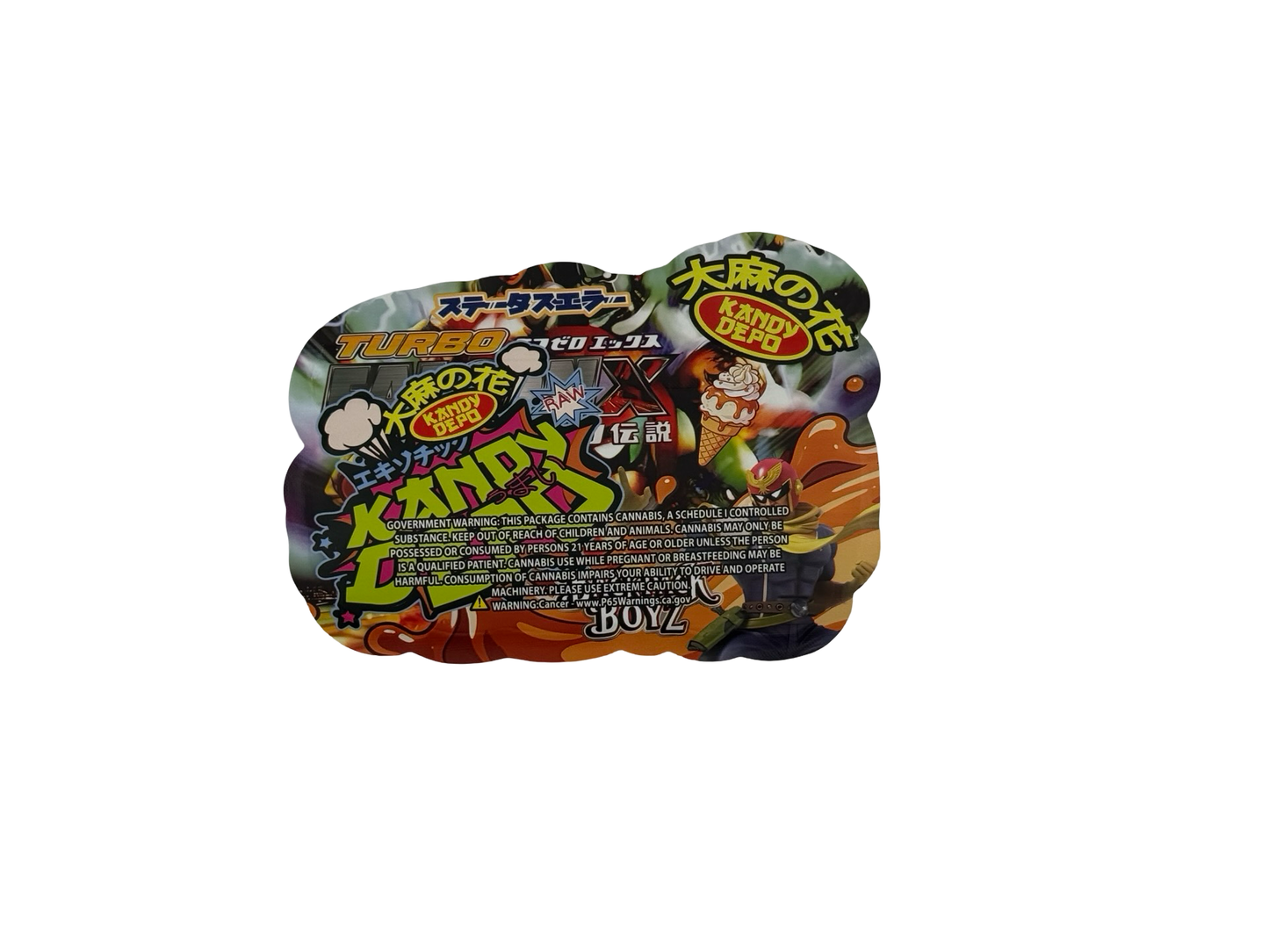 Turbo Falcon X Caramel Sundae Mylar Bags 3.5g Kandy Depo (Only $0.21 Each)