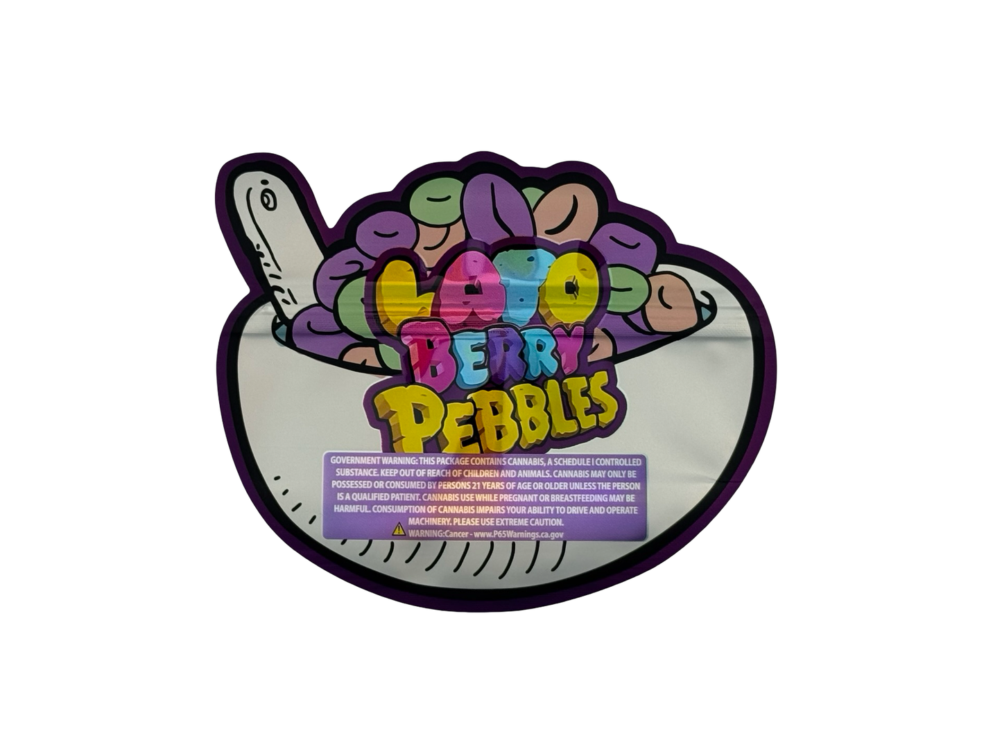 Lato Berry Pebbles 3.5g Mylar Bags High Tolerance - Fire Mylar