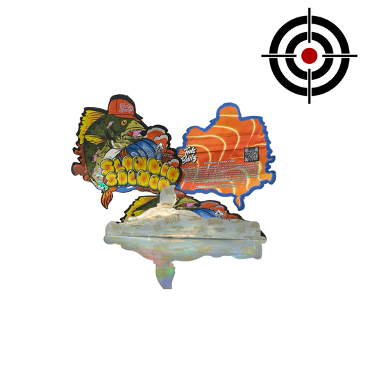 Slammin Salmon Mylar Bags 3.5g Teds Budz — 3.5g pre‑printed mylar bag — overview (front, back & gusset)