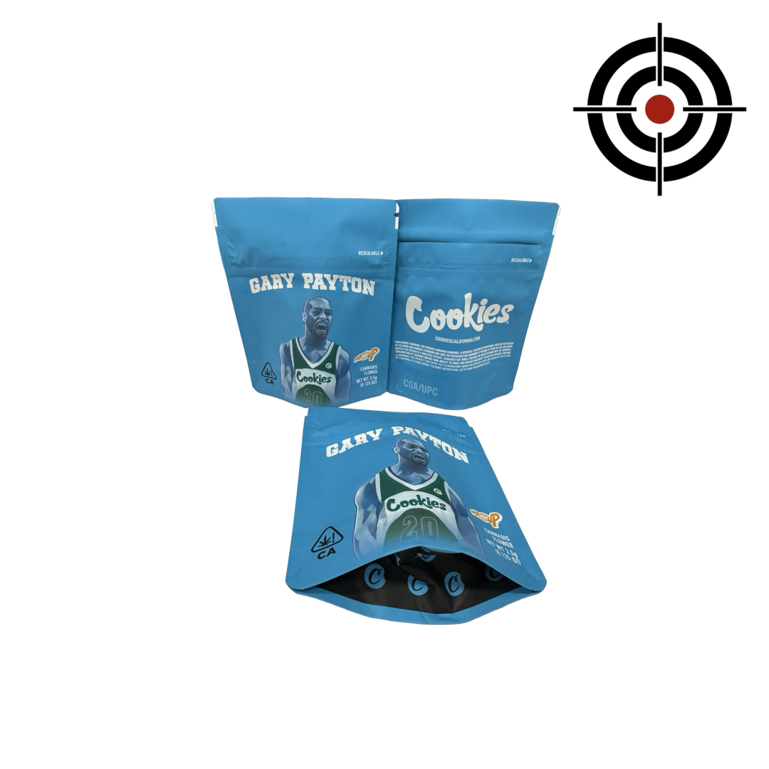 Gary Payton Mylar Bags 3.5g Cookies — 3.5g pre‑printed mylar bag — front