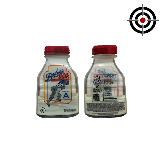 Badger Milk Mylar Bags 3.5g Teds Budz — 3.5g pre‑printed mylar bag — front