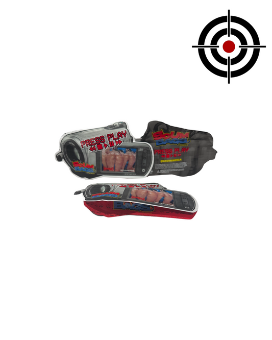 Press Play Mylar Bags 3.5g Scum Bags — 3.5g pre‑printed mylar bag — front