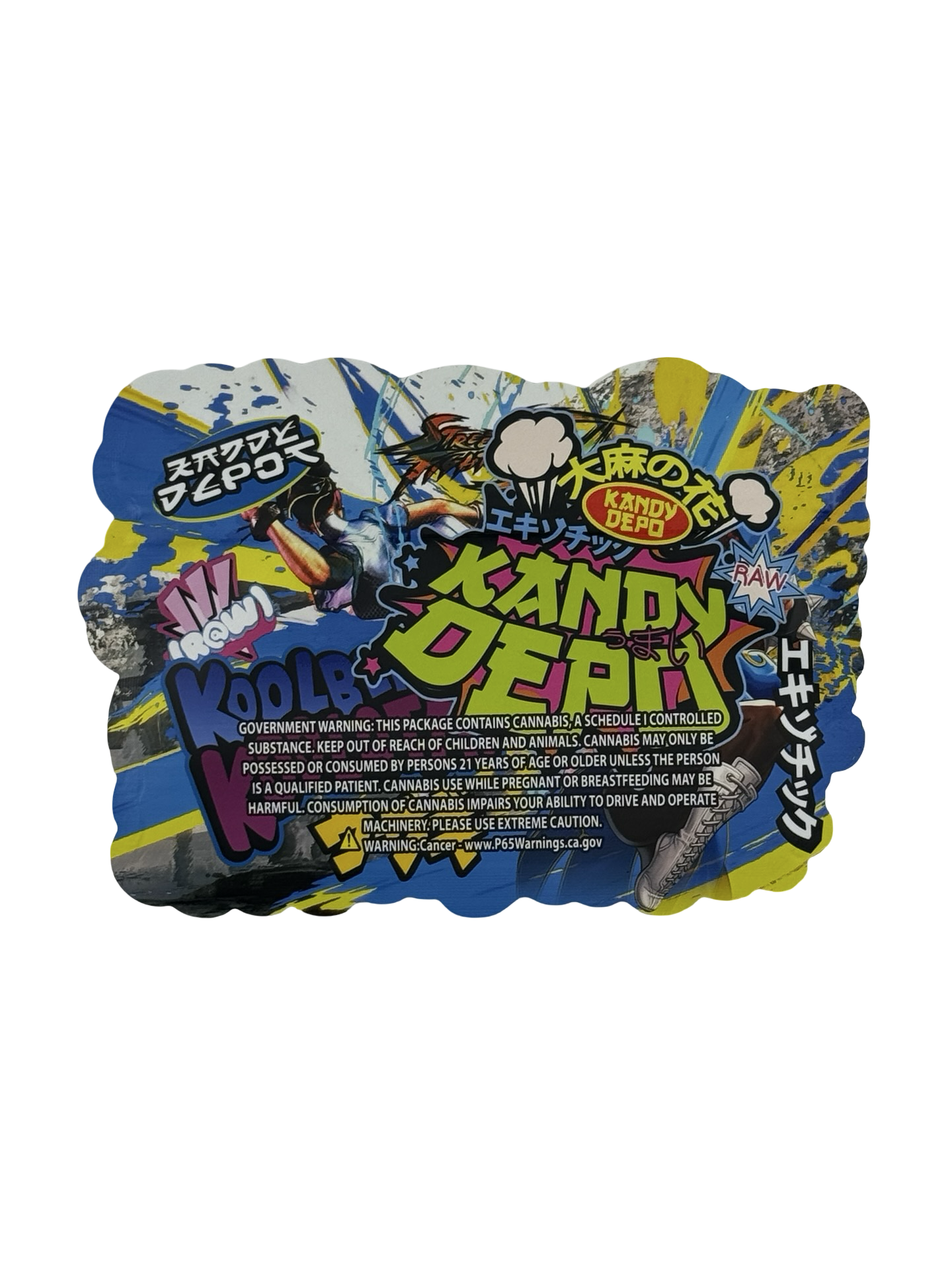 Koolberry Koolatta Street Fighter Mylar Bags 3.5g Kandy Depo (Only $0.21 Each) - Fire Mylar