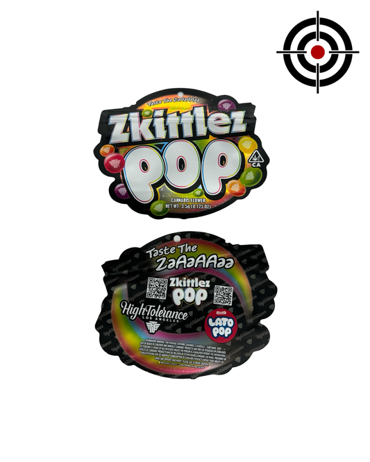 Zkittlez Pop Mylar Bags 3.5g High Tolerance — 3.5g pre‑printed mylar bag — front