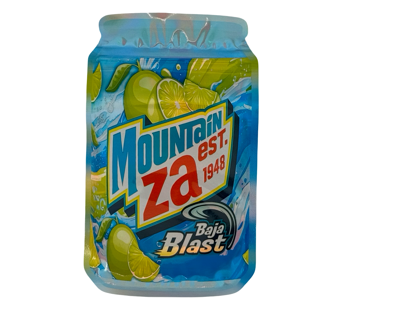 Baja B. 3.5g Mylar Bags Mountain Za - Fire Mylar
