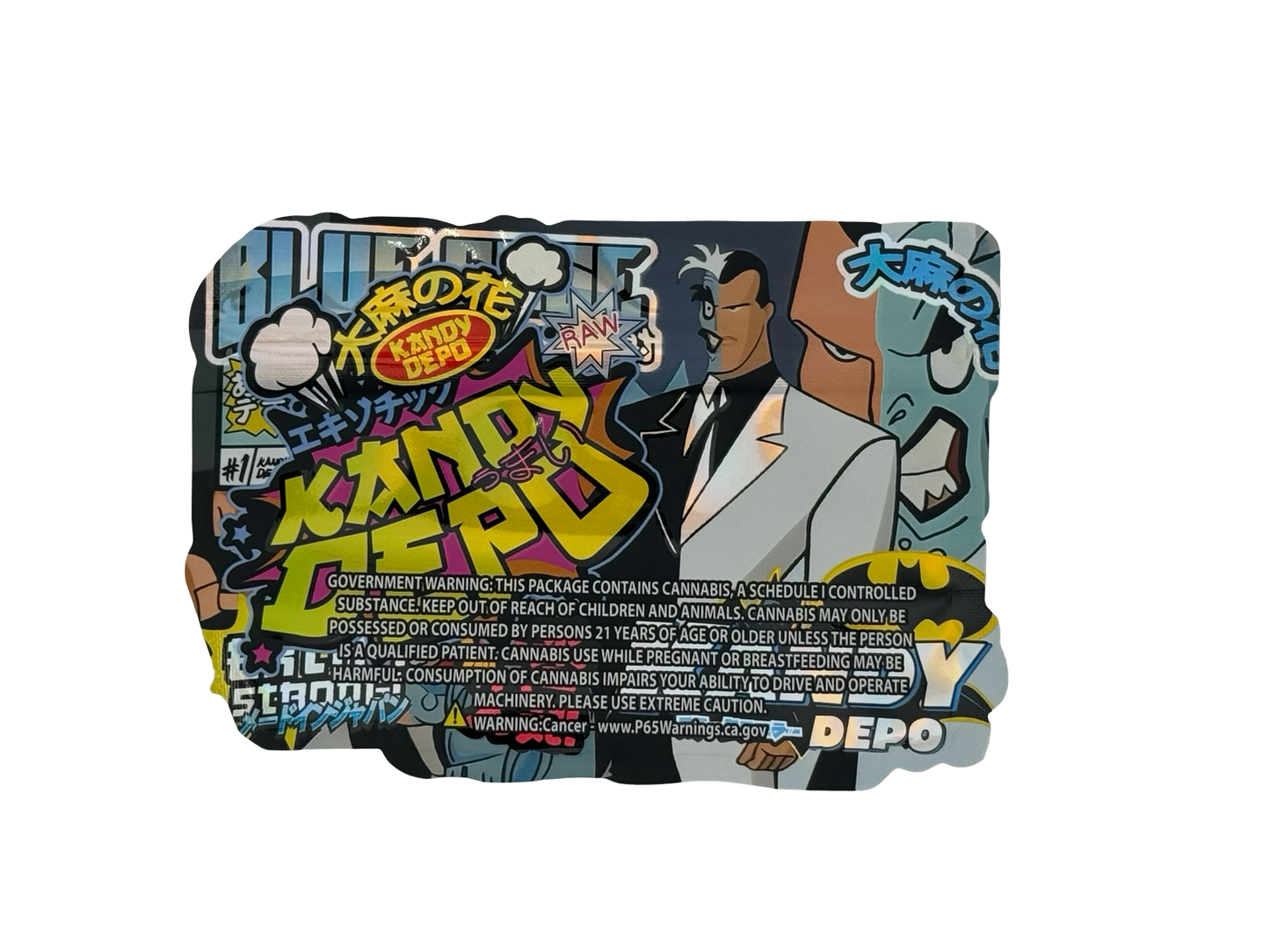 Blue Face Killa Mylar Bags 3.5g Kandy Depo (Only $0.21 Each) - Fire Mylar