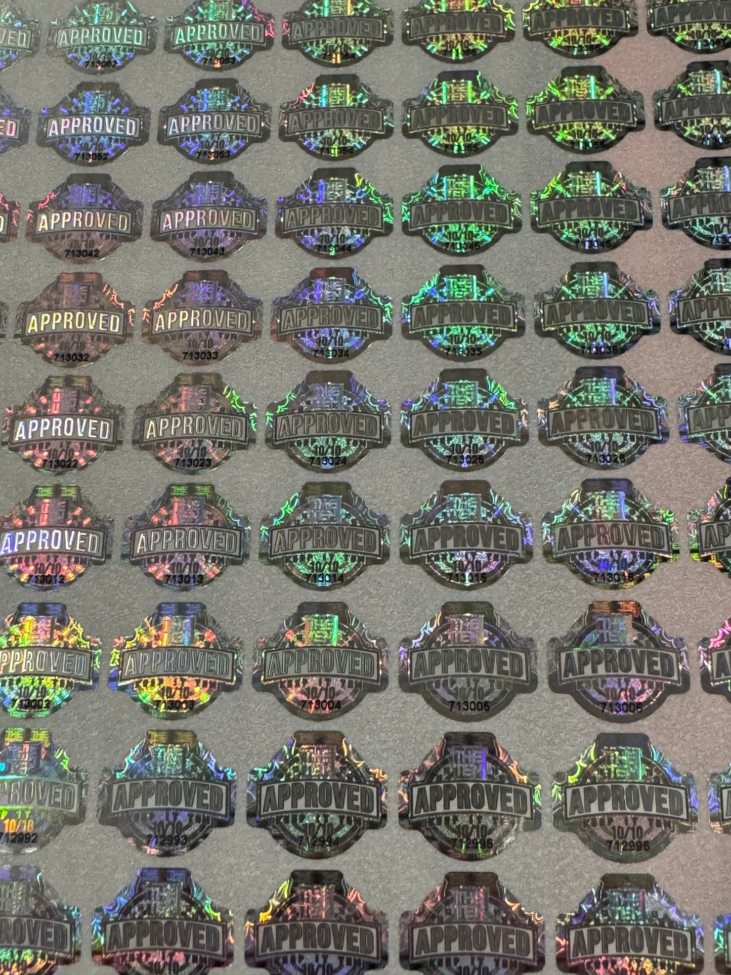 The Ten Co Hologram for 3.5g Mylar Bags