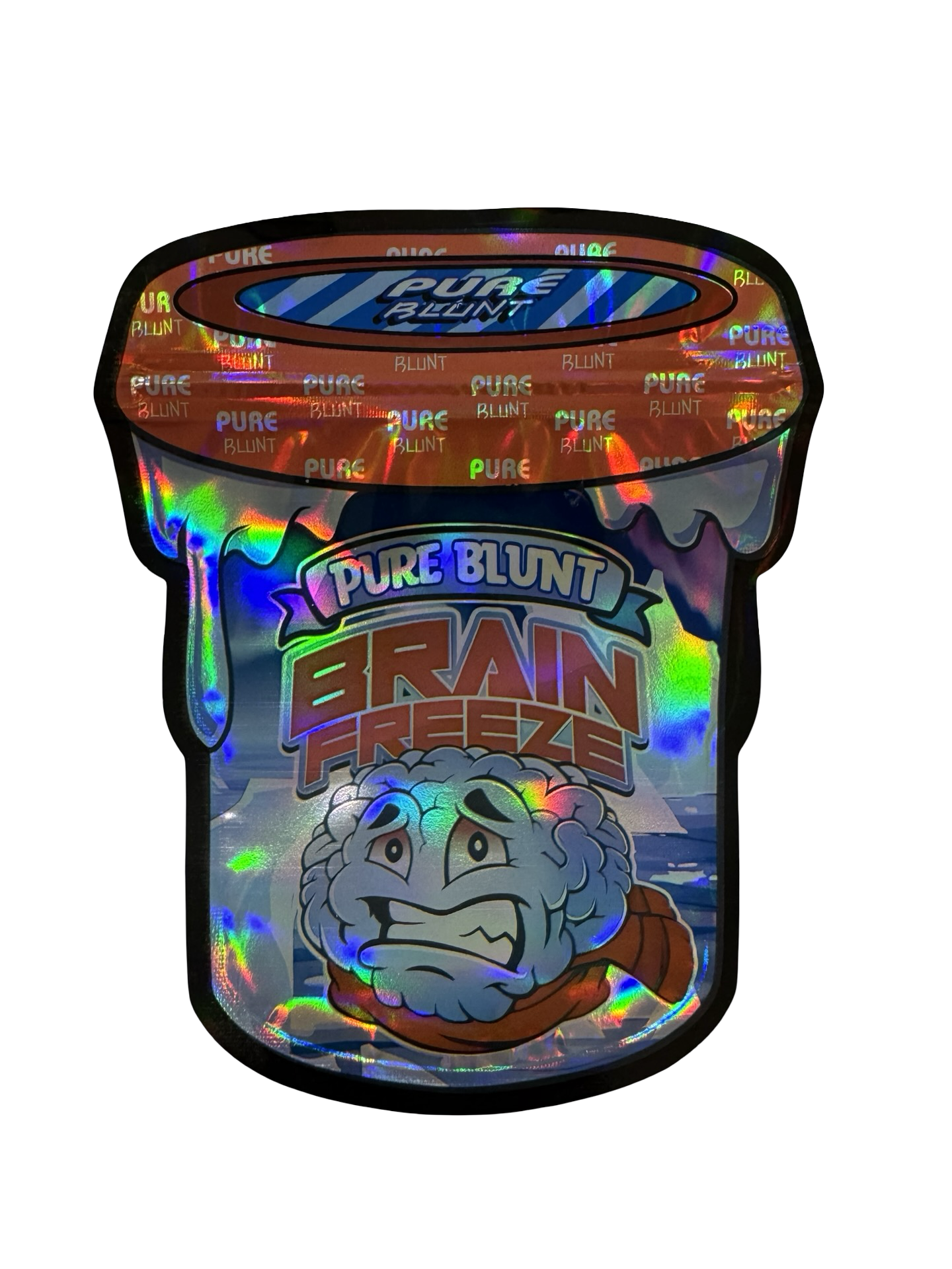 Brain Freeze 3.5g Mylar Bags & Boxes Pure Blunt