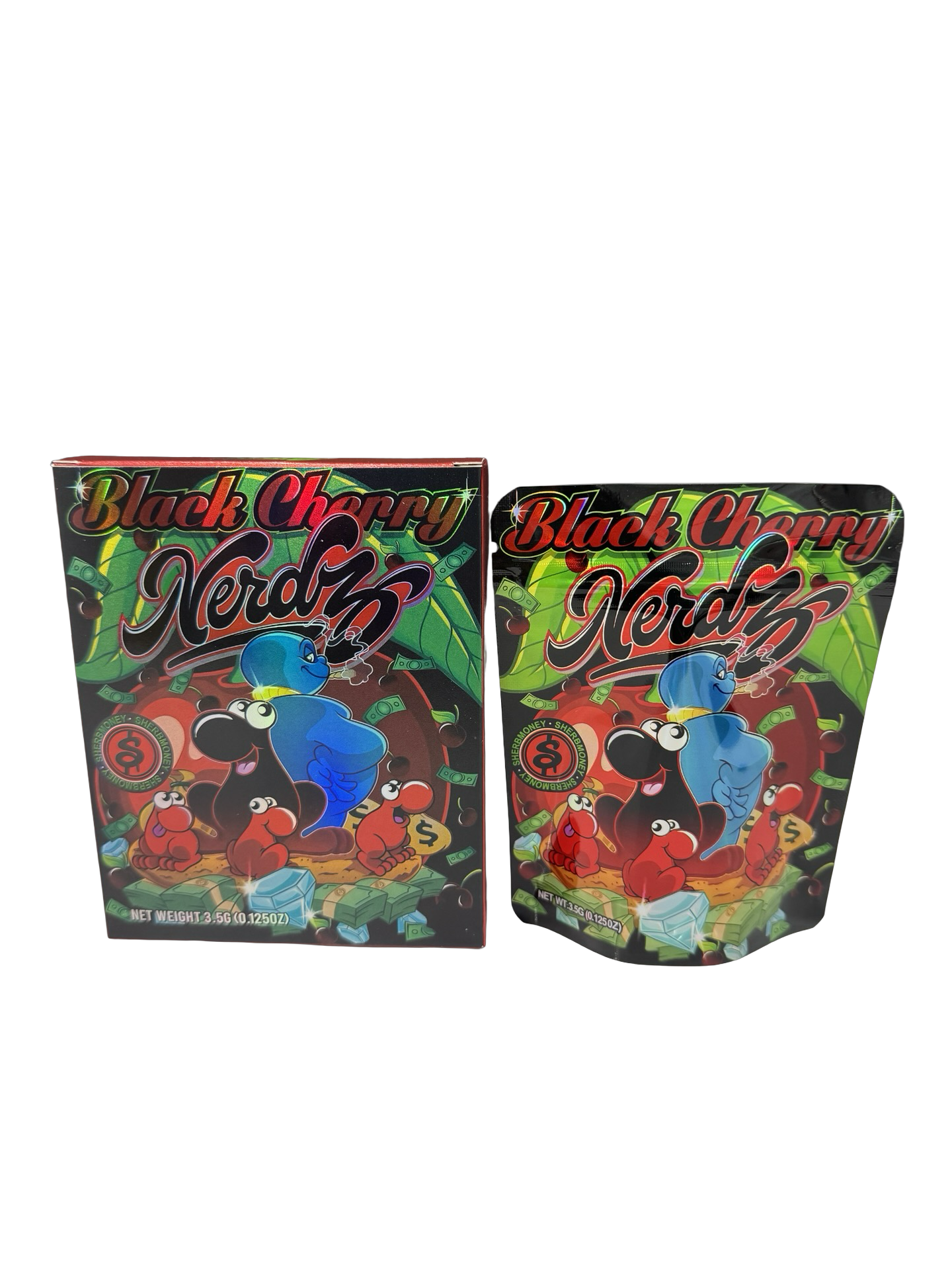 Black Cherry Nerdz 3.5g Mylar Bags & Boxes SherbMoney