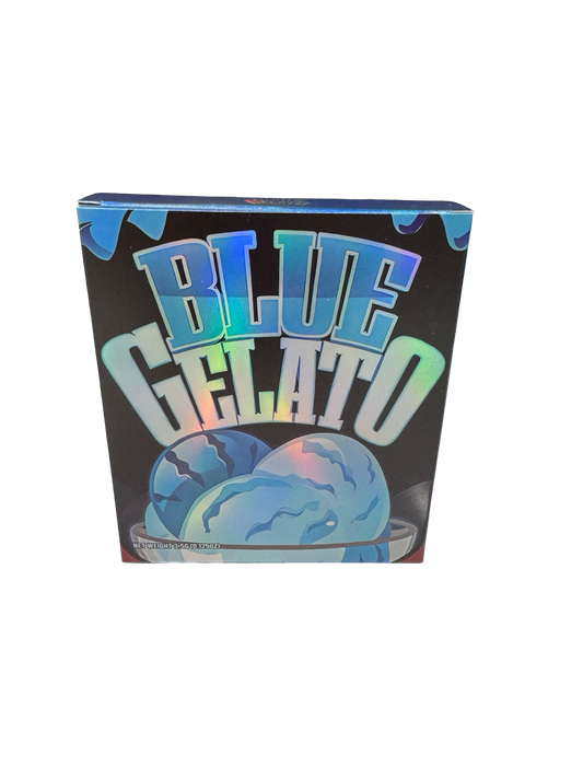 Blue Gelato 3.5g Mylar Bags & Boxes Pure Blunt