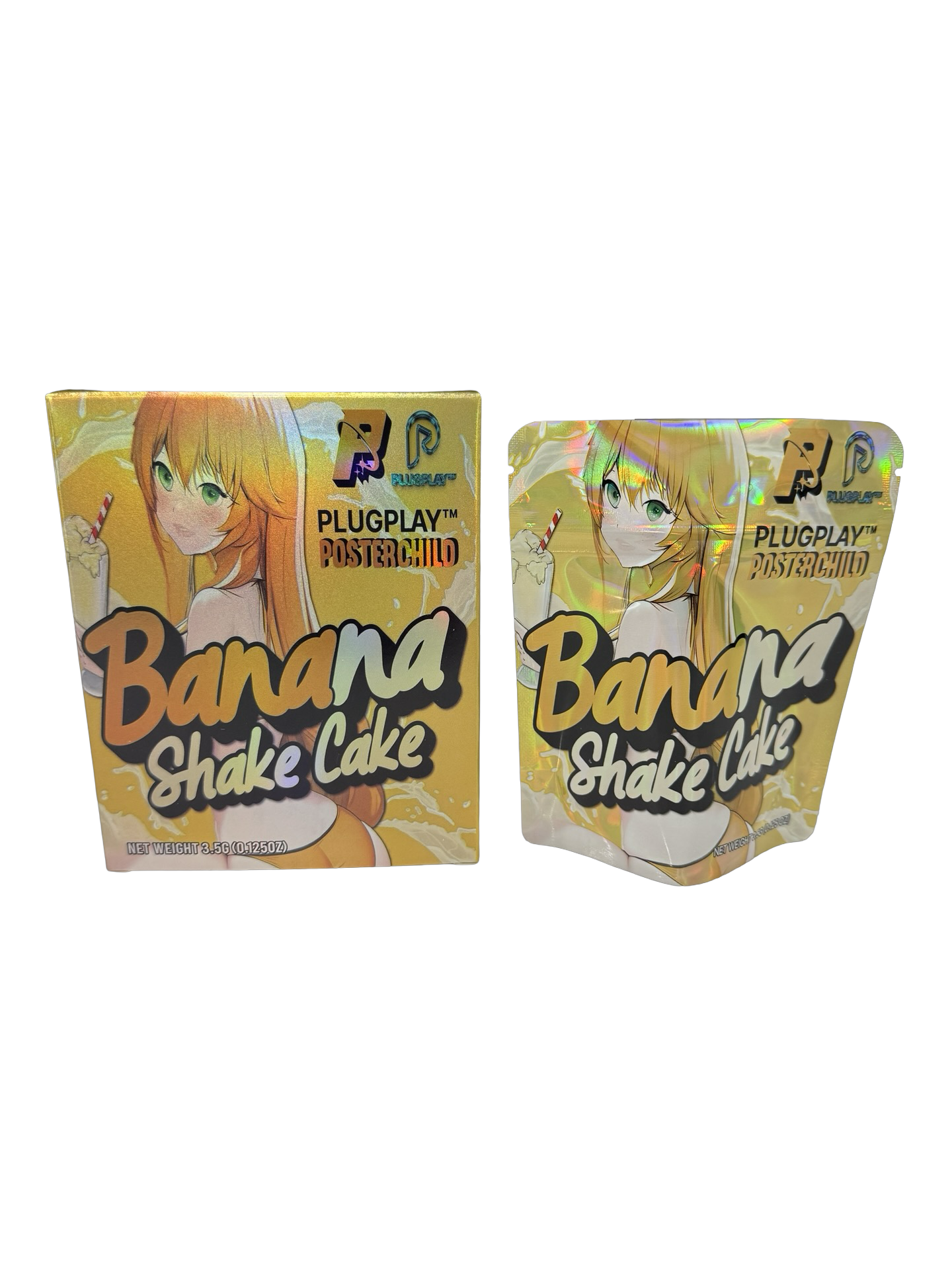 Banana Shake Cake 3.5g Mylar Bags & Boxes PlugPlay