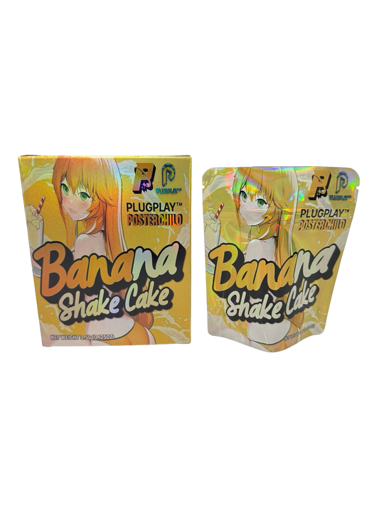 Banana Shake Cake 3.5g Mylar Bags & Boxes PlugPlay