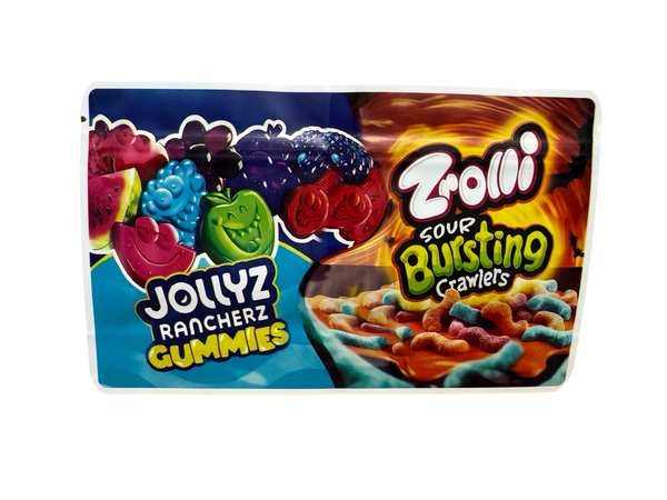 2-in-1 Gummies + Crawlers Mylar Bags (Dual Chamber)