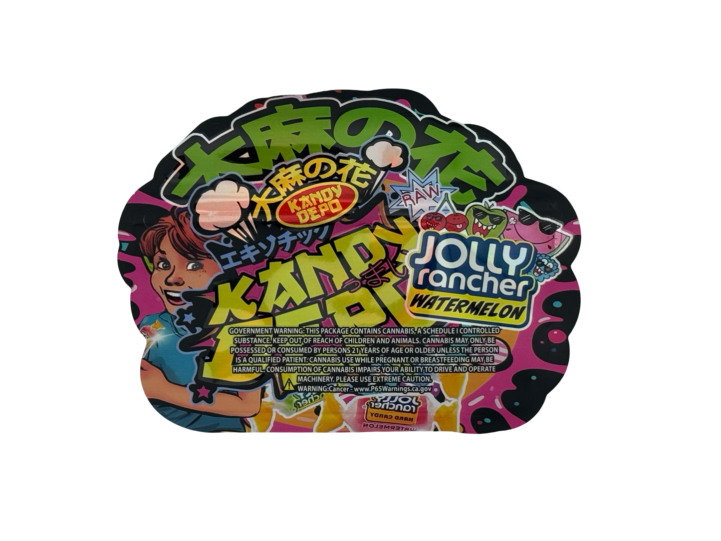 Jolly Rancher Watermelon 3.5g Mylar Bags Kandy Depo — back