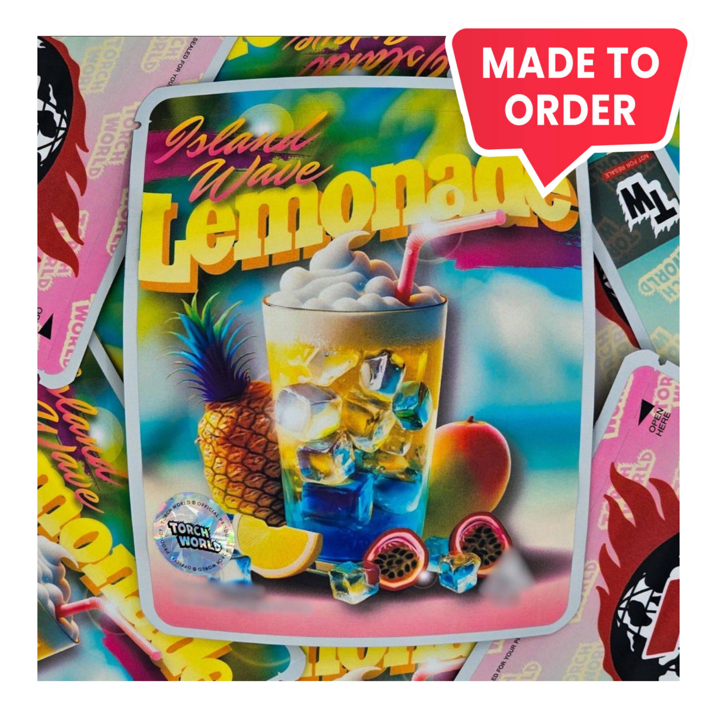 Island Wave Lemonade 3.5g Mylar Bags Sprinklez Torch World (made-to-order)