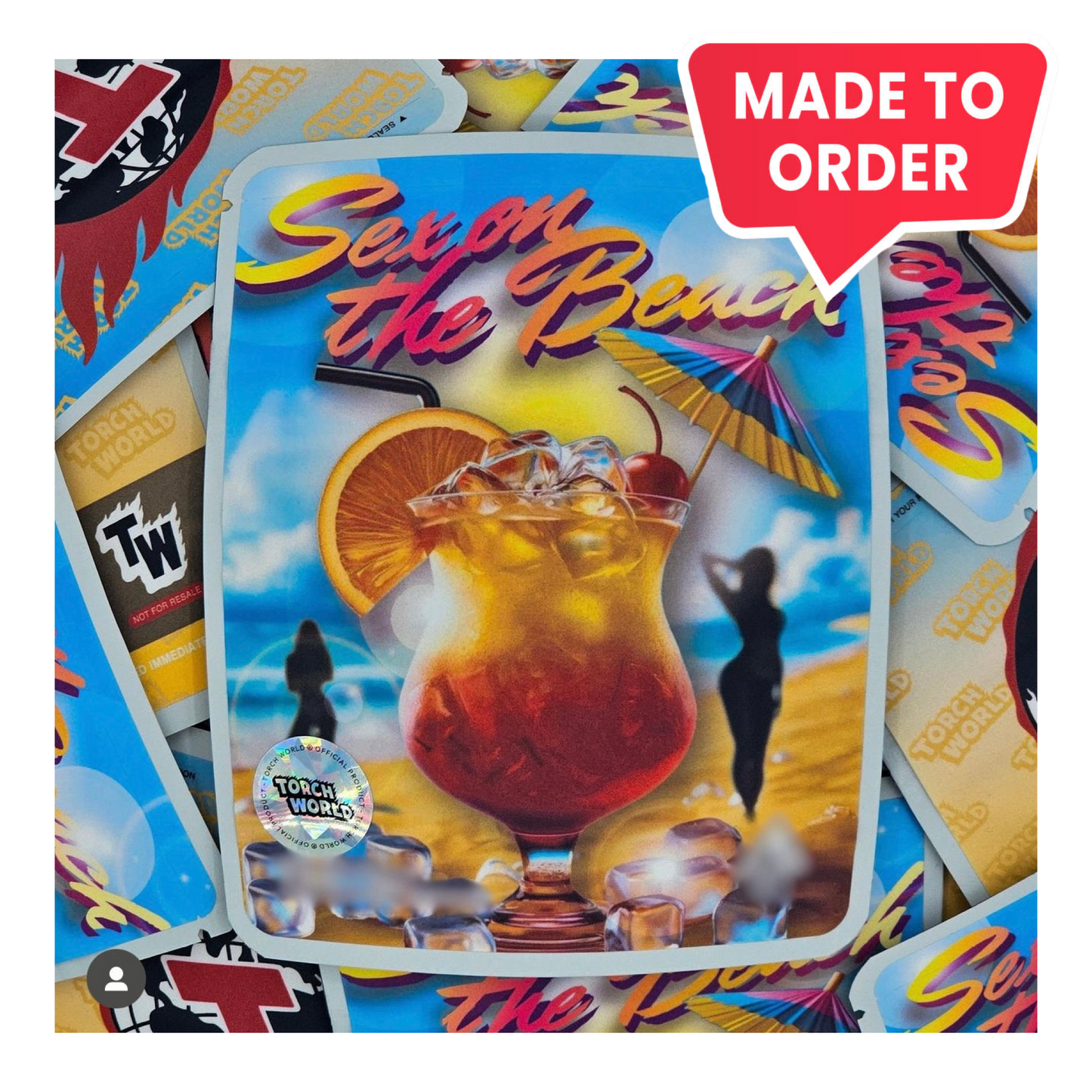 Sex on the Beach 3.5g mylar bag, 4×5 — Sprinklez • Torch World — made to order
