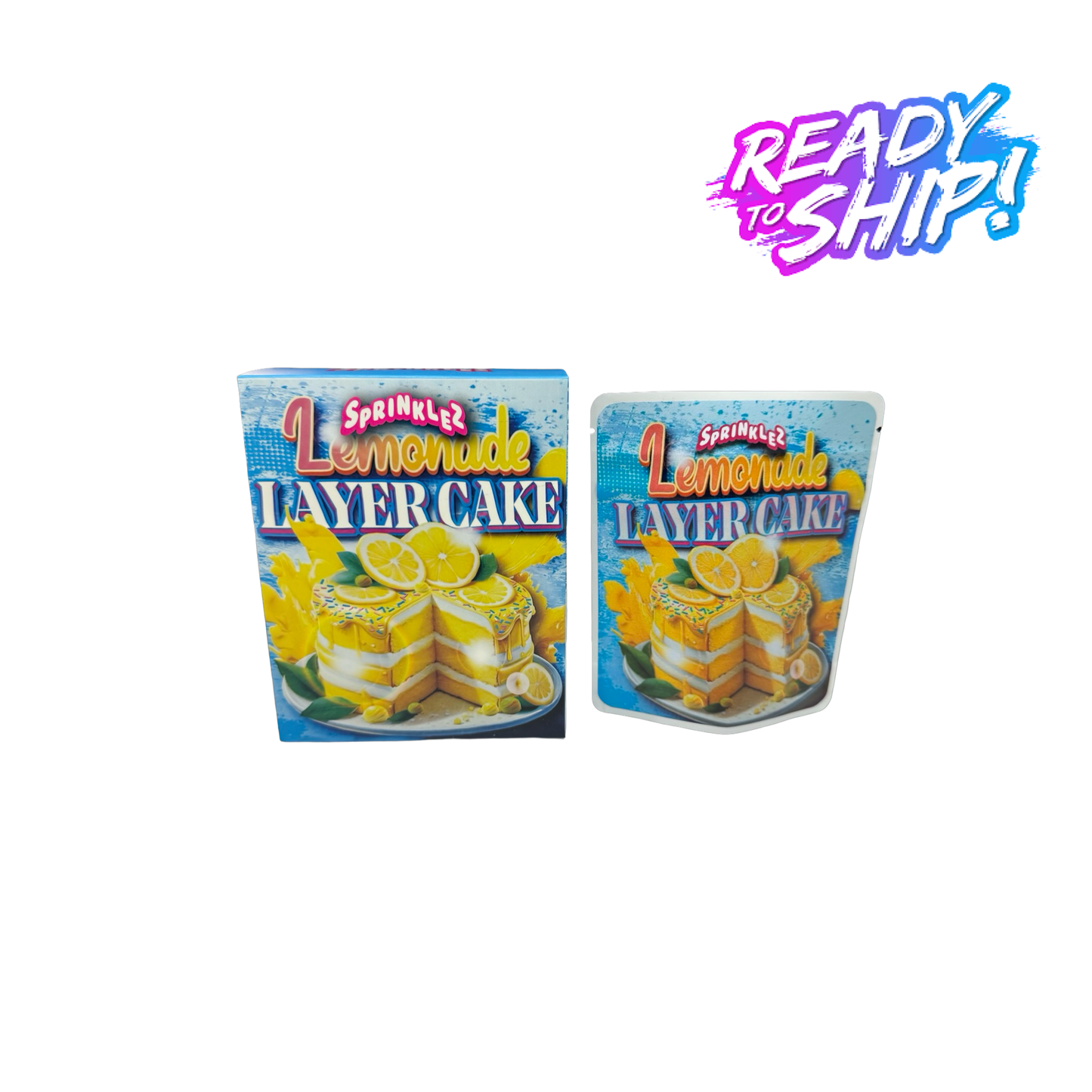 Lemonade Layer Cake 3.5g Mylar Bags & Boxes Sprinklez